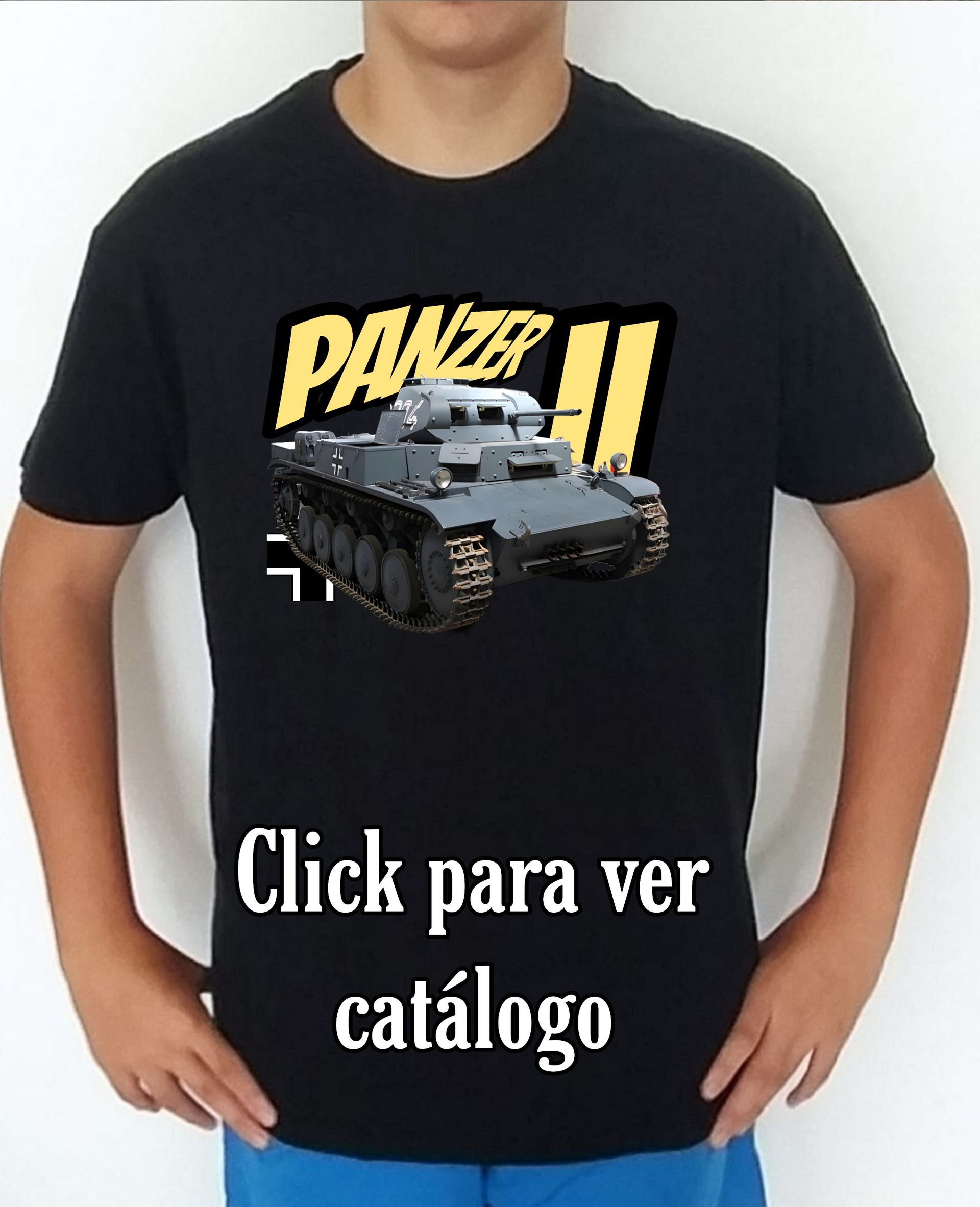 Colección camisetas carros de combate 2WW Alemania Panzer-2 Camiseta/t-shirt/playera, del catálogo de CamisetasMilitares.com  en la colección carros de combate 2WW Alemania Panzer-2