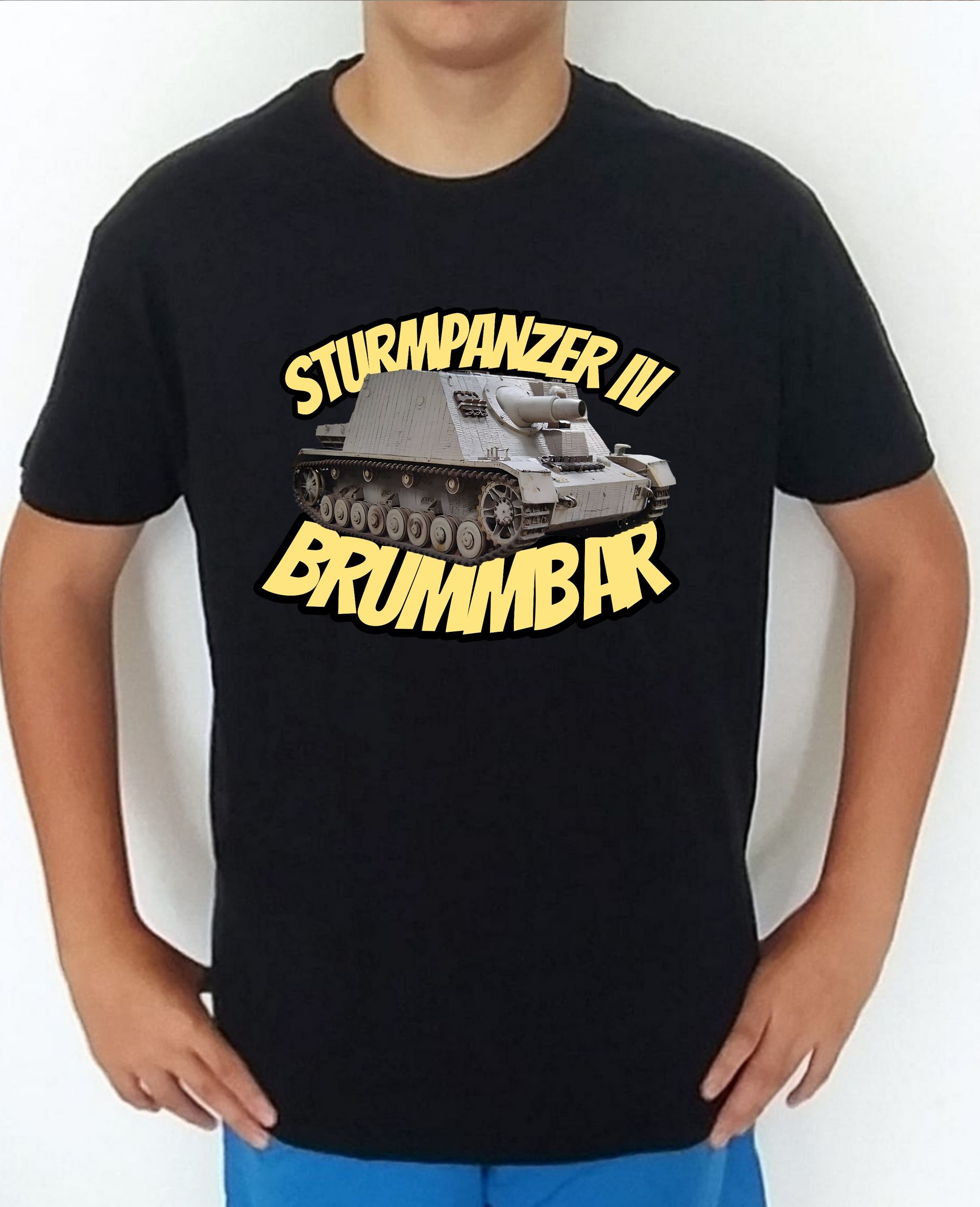 Camiseta carros de combate 2WW Alemania Sturmpanzer 4 Brummbar nº 1 Camiseta, t-shirt, playera, del catálogo de camisetasmilitares.com, en la colección carros de combate 2 W.W. de Alemania Sturmpanzer 4 Brummbar
