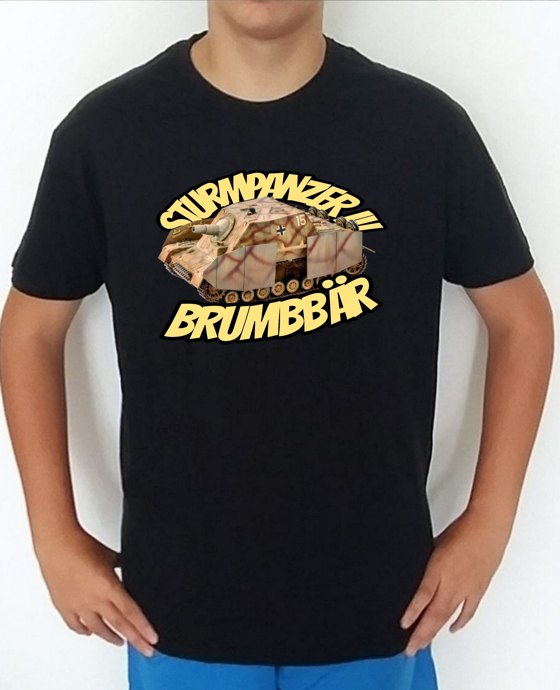 Camiseta carros de combate 2WW Alemania Sturmpanzer 4 Brummbar nº3 Camiseta, t-shirt, playera, del catálogo de camisetasmilitares.com,  en la colección carros de combate 2 W.W. de Alemania Sturmpanzer 4 Brummbar
