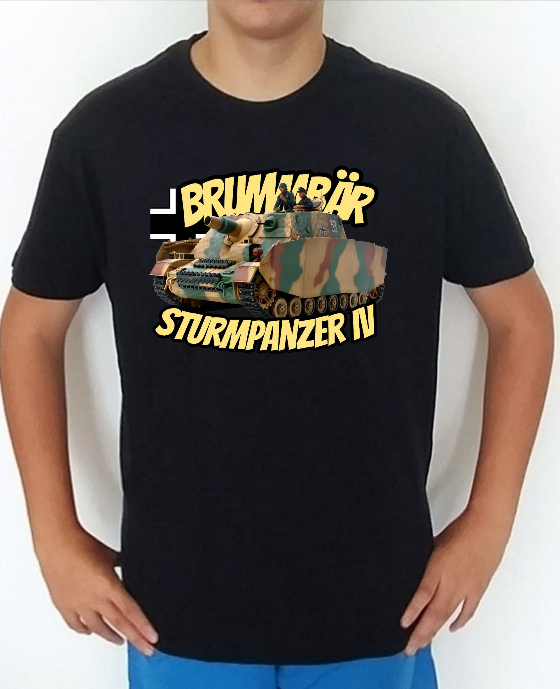 Camiseta carros de combate 2WW Alemania Sturmpanzer 4 Brummbar nº4 Camiseta, t-shirt, playera, del catálogo de camisetasmilitares.com,  en la colección carros de combate 2 W.W. de Alemania Sturmpanzer 4 Brummbar