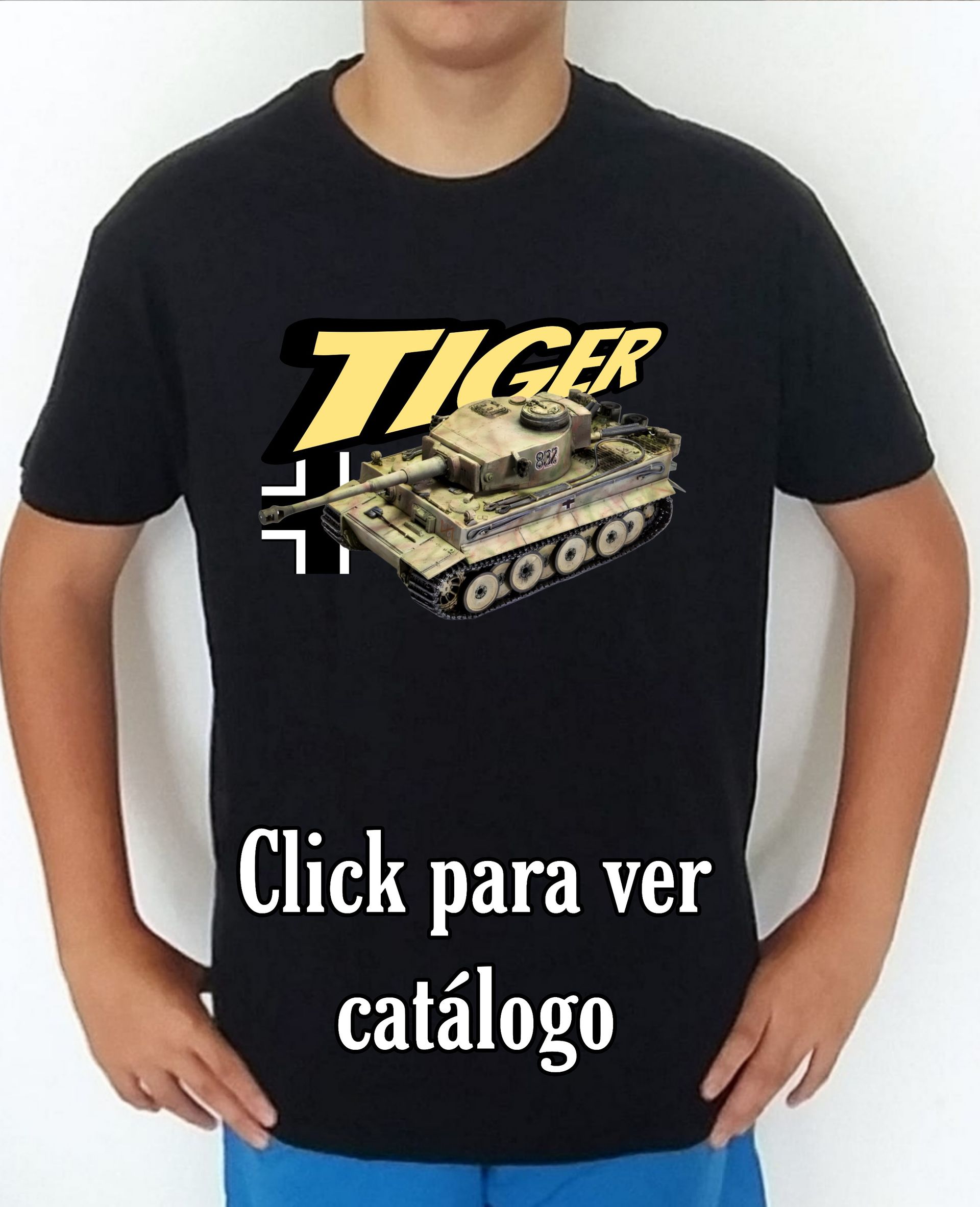 Colección camisetas carros de combate 2WW Alemania Tiger-1 Camiseta/t-shirt/playera, del catálogo de CamisetasMilitares.com  en la colección carros de combate 2WW Alemania Tiger-1