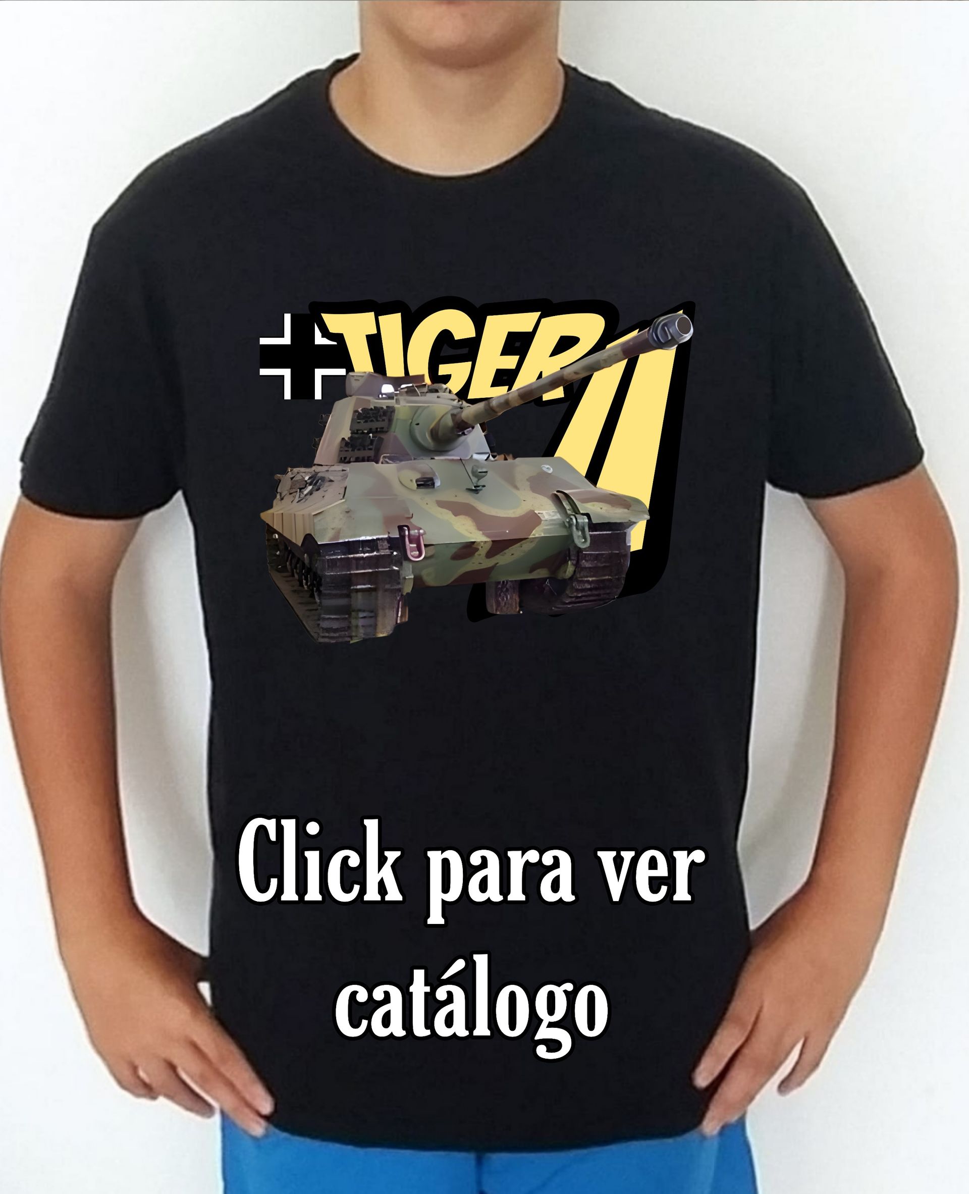 Colección camisetas carros de combate 2WW Alemania Tiger-2 Camiseta/t-shirt/playera, del catálogo de CamisetasMilitares.com  en la colección carros de combate 2WW Alemania Tiger-2