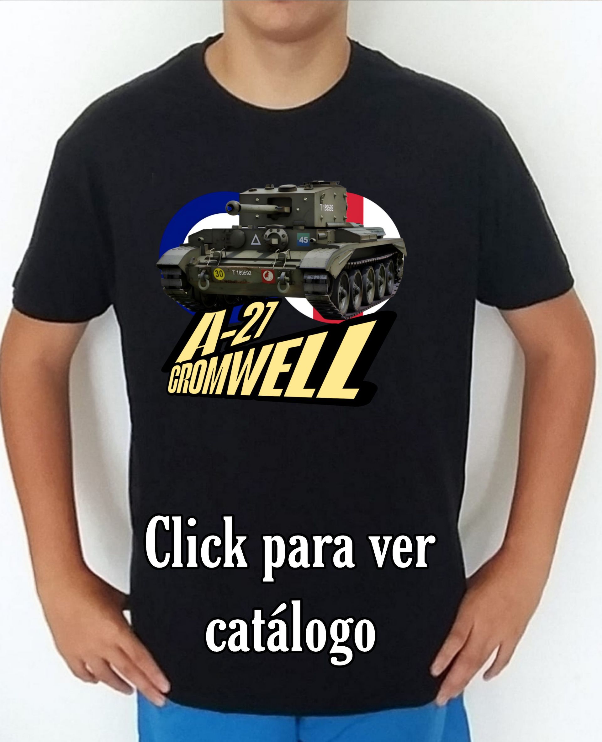 Colección camisetas carros de combate 2WW UK A-27M Cromwell Camiseta/t-shirt/playera, del catálogo de CamisetasMilitares.com en la colección carros de combate 2WW UK A-27M Cromwell