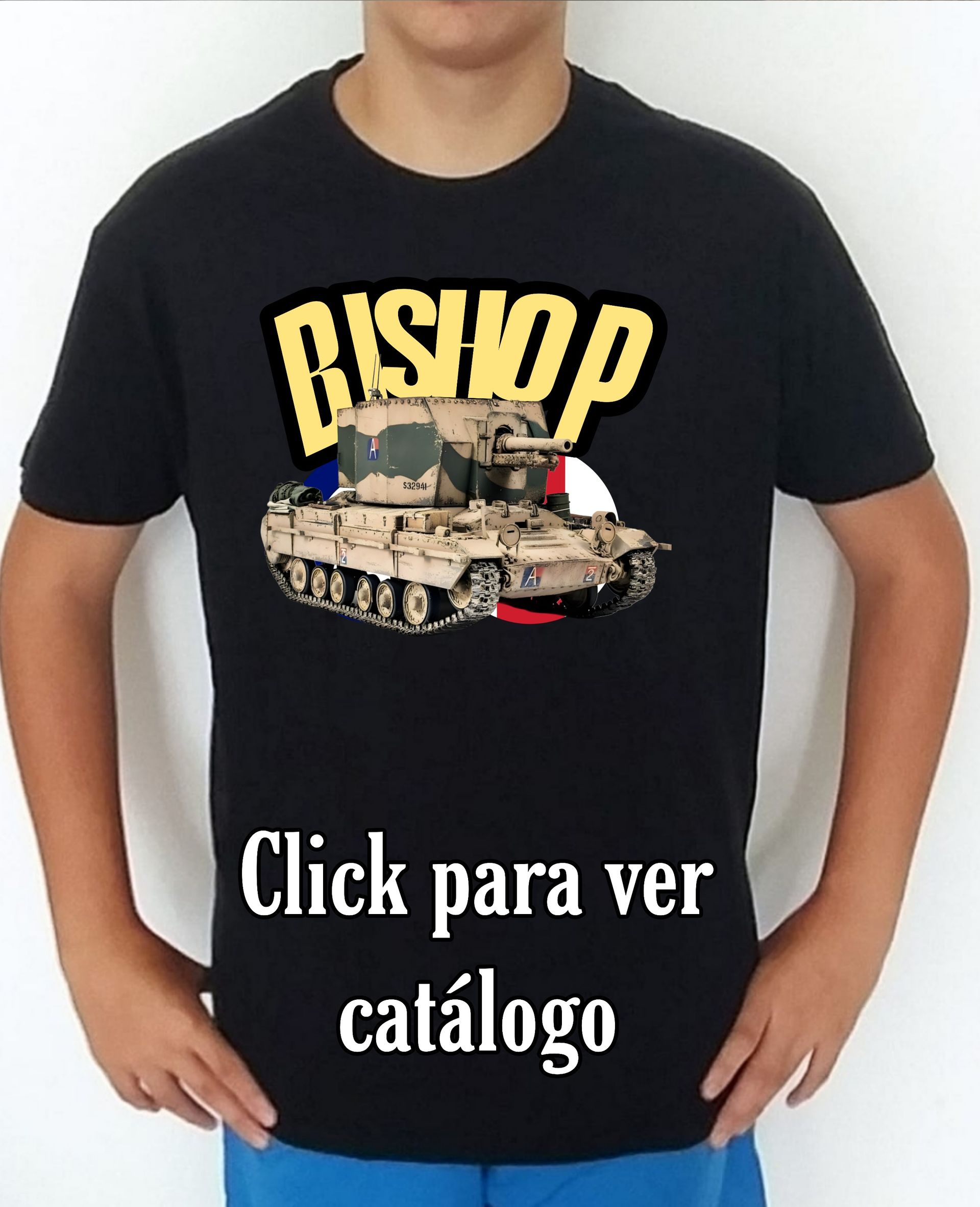 Colección camisetas carros de combate 2WW UK Valentine Bishop Camiseta/t-shirt/playera, del catálogo de CamisetasMilitares.com  en la colección carros de combate 2WW UK Valentine Bishop