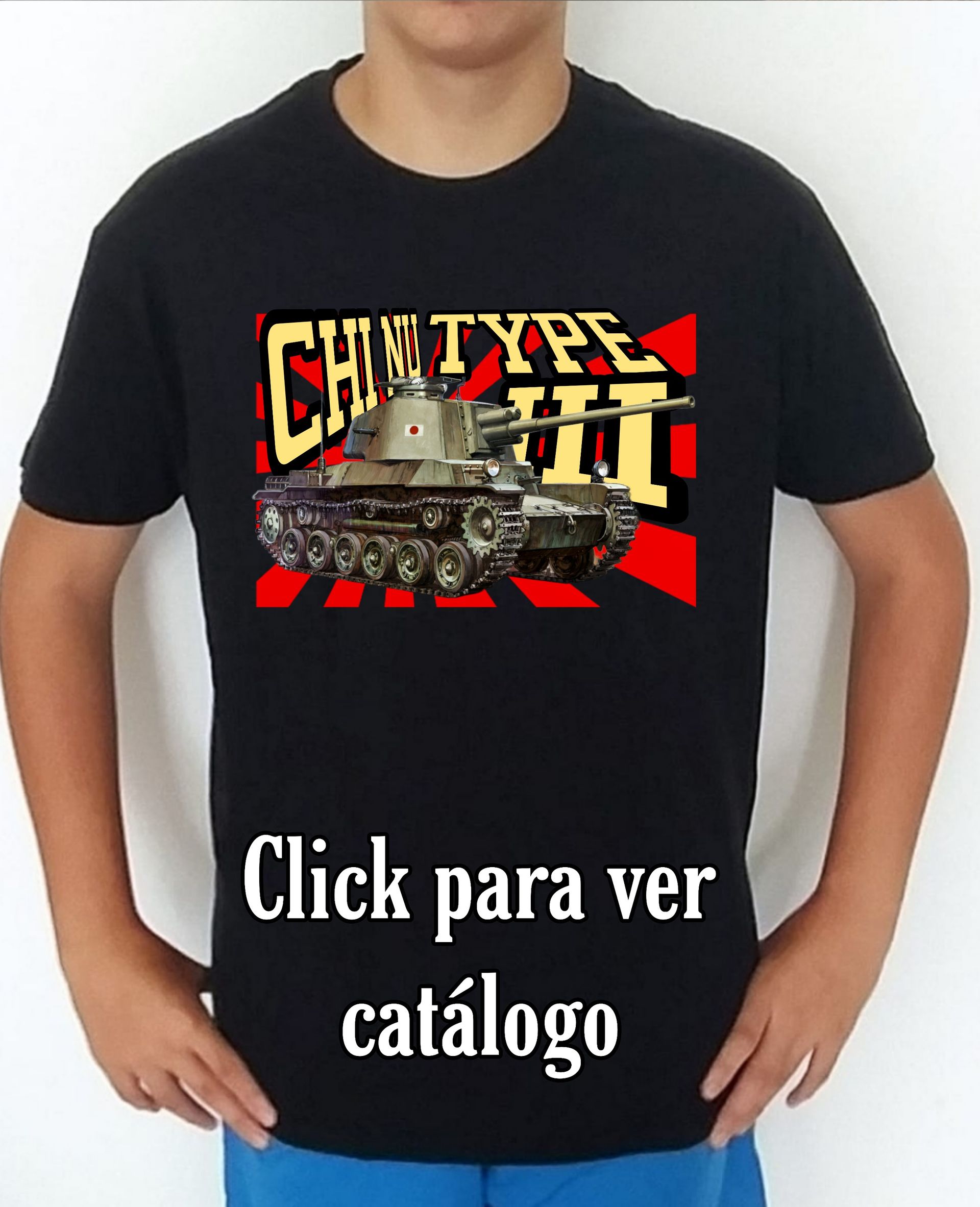 Colección camisetas carros de combate 2WW Japón Type-3 Chi Nu Camiseta/t-shirt/playera, del catálogo de CamisetasMilitares.com en la colección carros de combate 2WW Japón Type-3 Chi Nu
