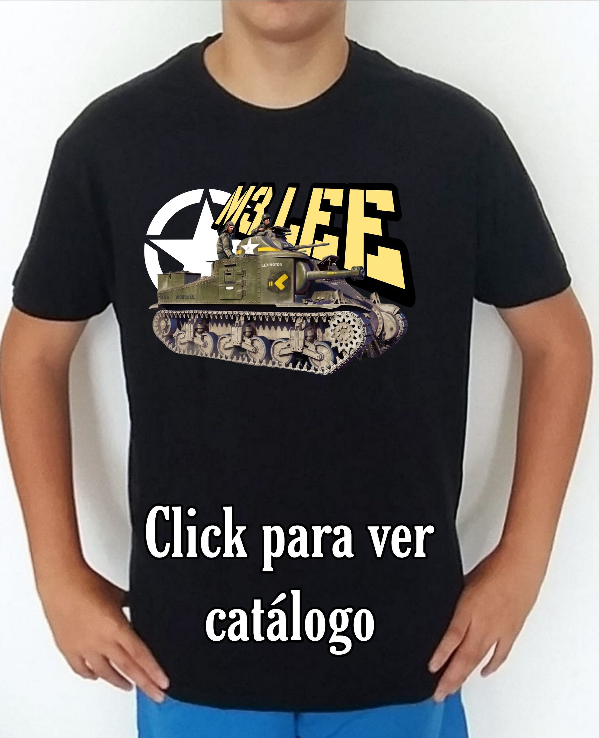 Colección camisetas carros de combate 2WW  Usa M-3 Lee Camiseta/t-shirt/playera, del catálogo de CamisetasMilitares.com  en la colección carros de combate 2WW USA M-3 Lee