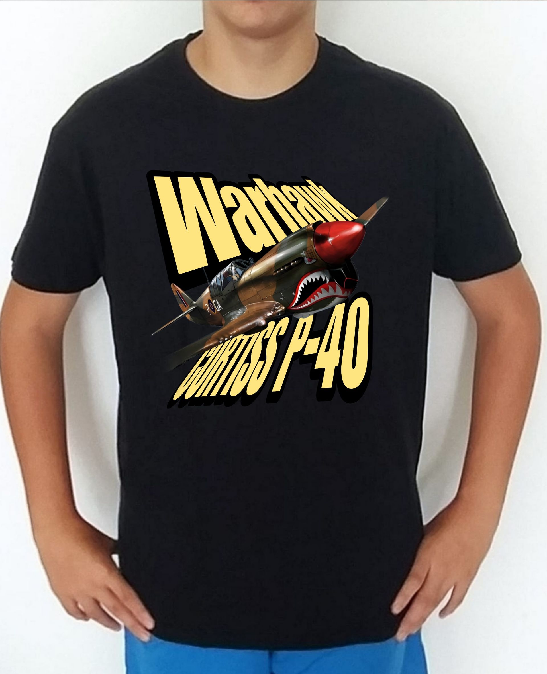 Camiseta aviones combate 2WW Usa Curtiss P-40 Warhawk nº 2 Camiseta, t-shirt, playera, del catálogo de CamisetasMilitares.com en la colección aviones de combate 2 W.W. de USA Curtiss P-40 Warhawk