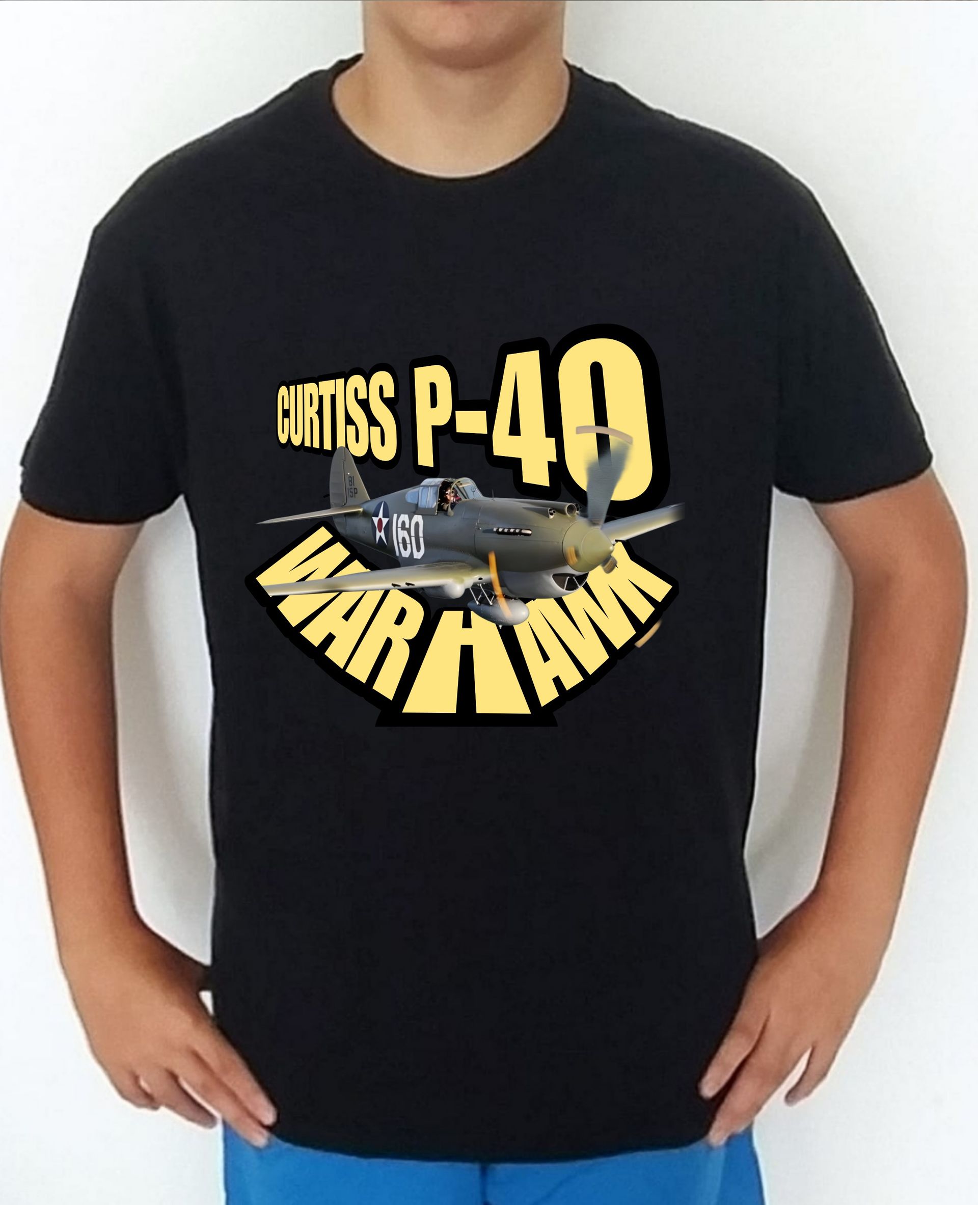 Camiseta aviones combate 2WW Usa Curtiss P-40 Warhawk nº 4 Camiseta, t-shirt, playera, del catálogo de CamisetasMilitares.com  en la colección aviones de combate 2 W.W. de USA Curtiss P-40 Warhawk