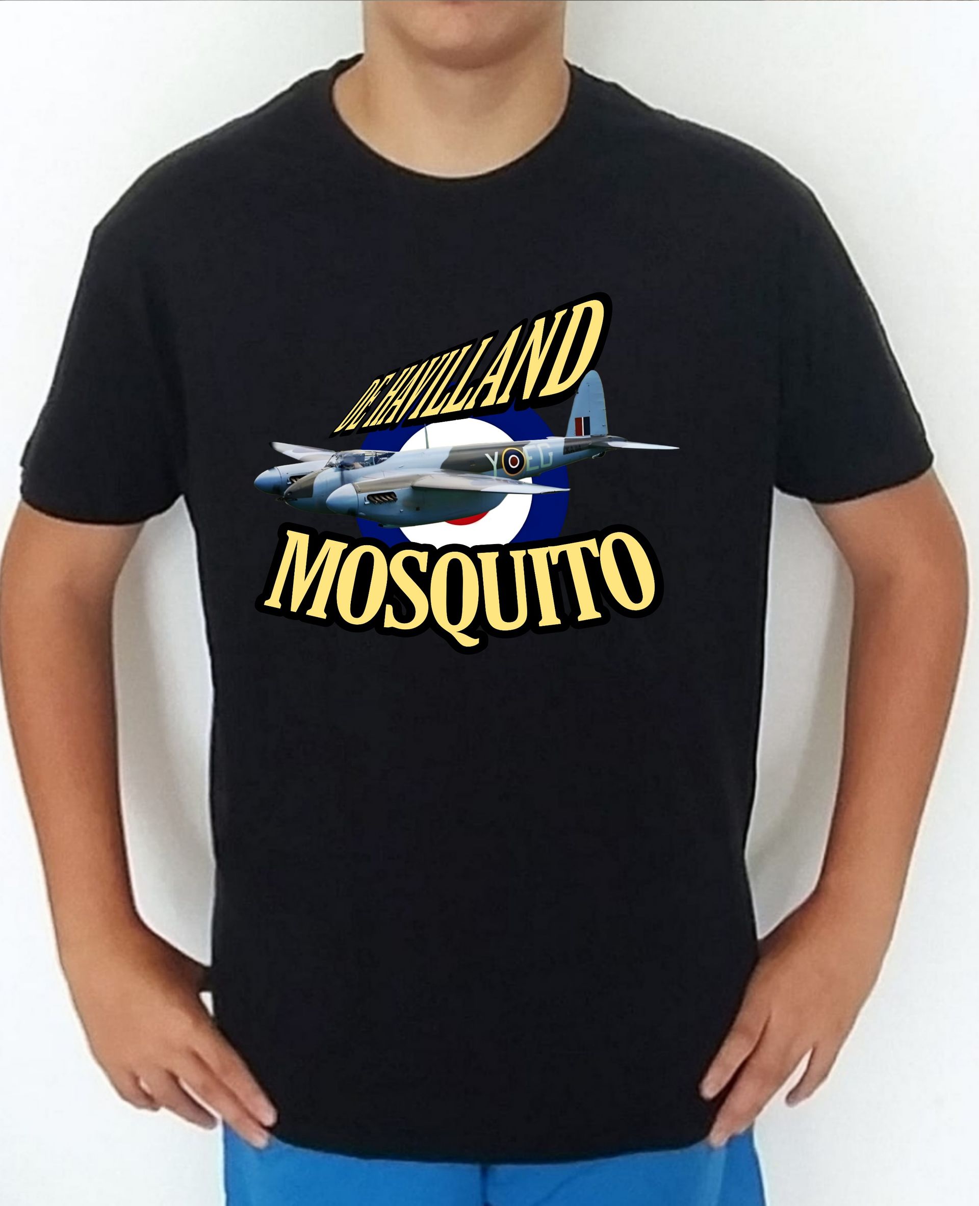 Camiseta aviones combate 2WW UK De Havilland Mosquito nº 2 Camiseta, t-shirt, playera, del catálogo de CamisetasMilitares.com en la colección aviones de combate 2 W.W. de UK Inglaterra De Havilland Mosquito