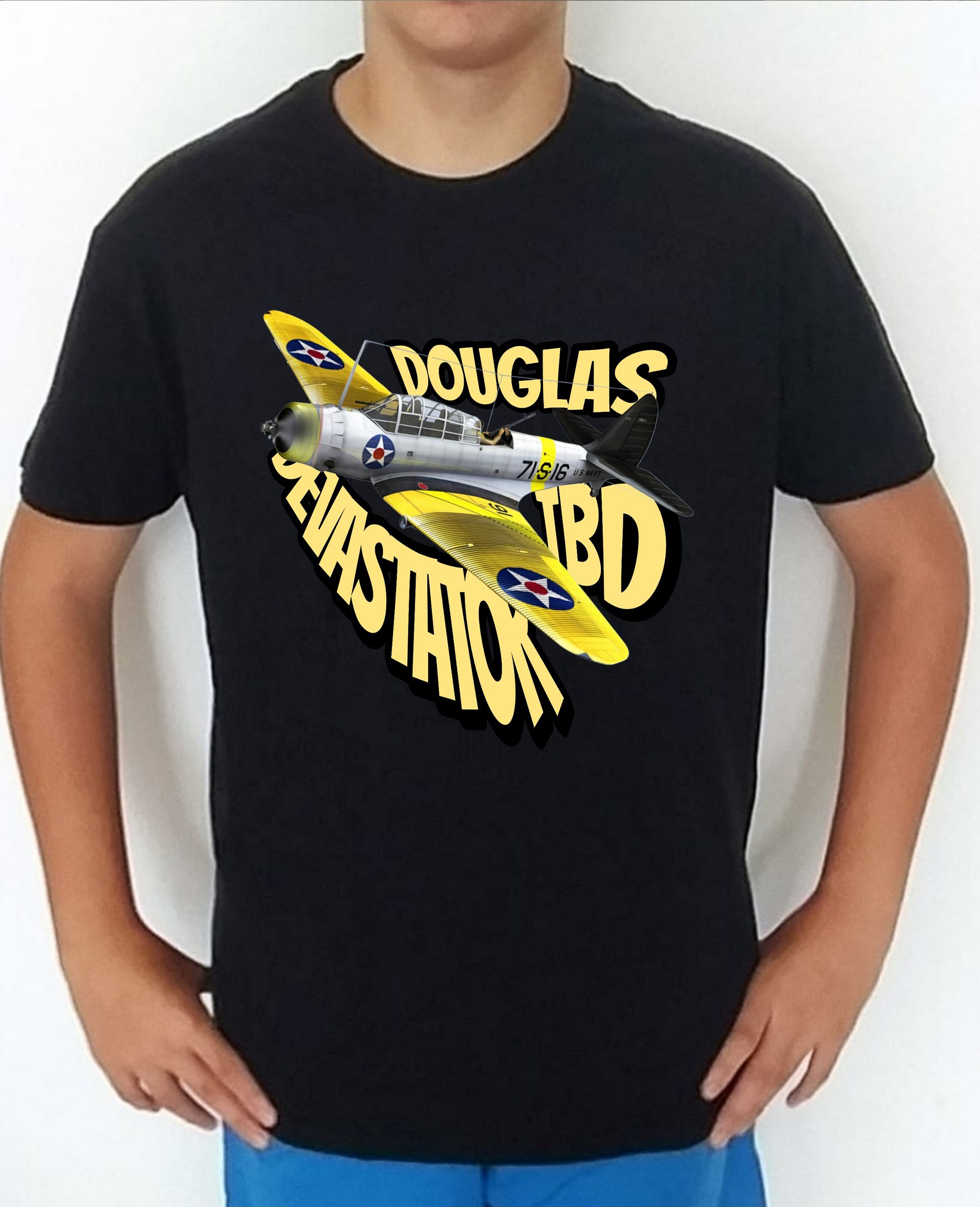 Camiseta aviones combate 2WW Usa Douglas TBD Devastator nº1 Camiseta, t-shirt, playera, del catálogo de CamisetasMilitares.com  en la colección aviones de combate 2 W.W. de USA Douglas TBD Devastator