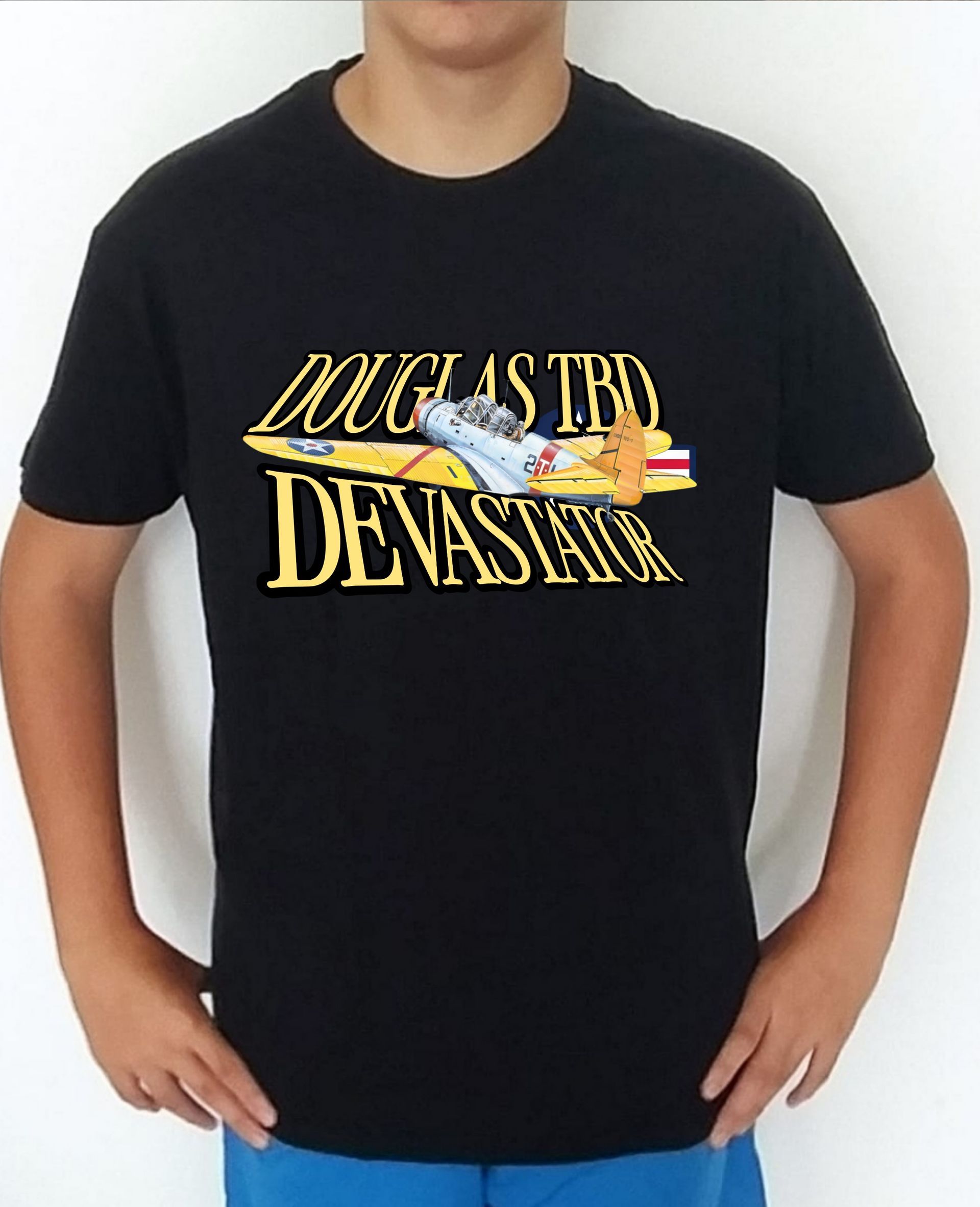 Camiseta aviones combate 2WW Usa Douglas TBD Devastator nº 2 Camiseta, t-shirt, playera, del catálogo de CamisetasMilitares.com  en la colección aviones de combate 2 W.W. de USA Douglas TBD Devastator