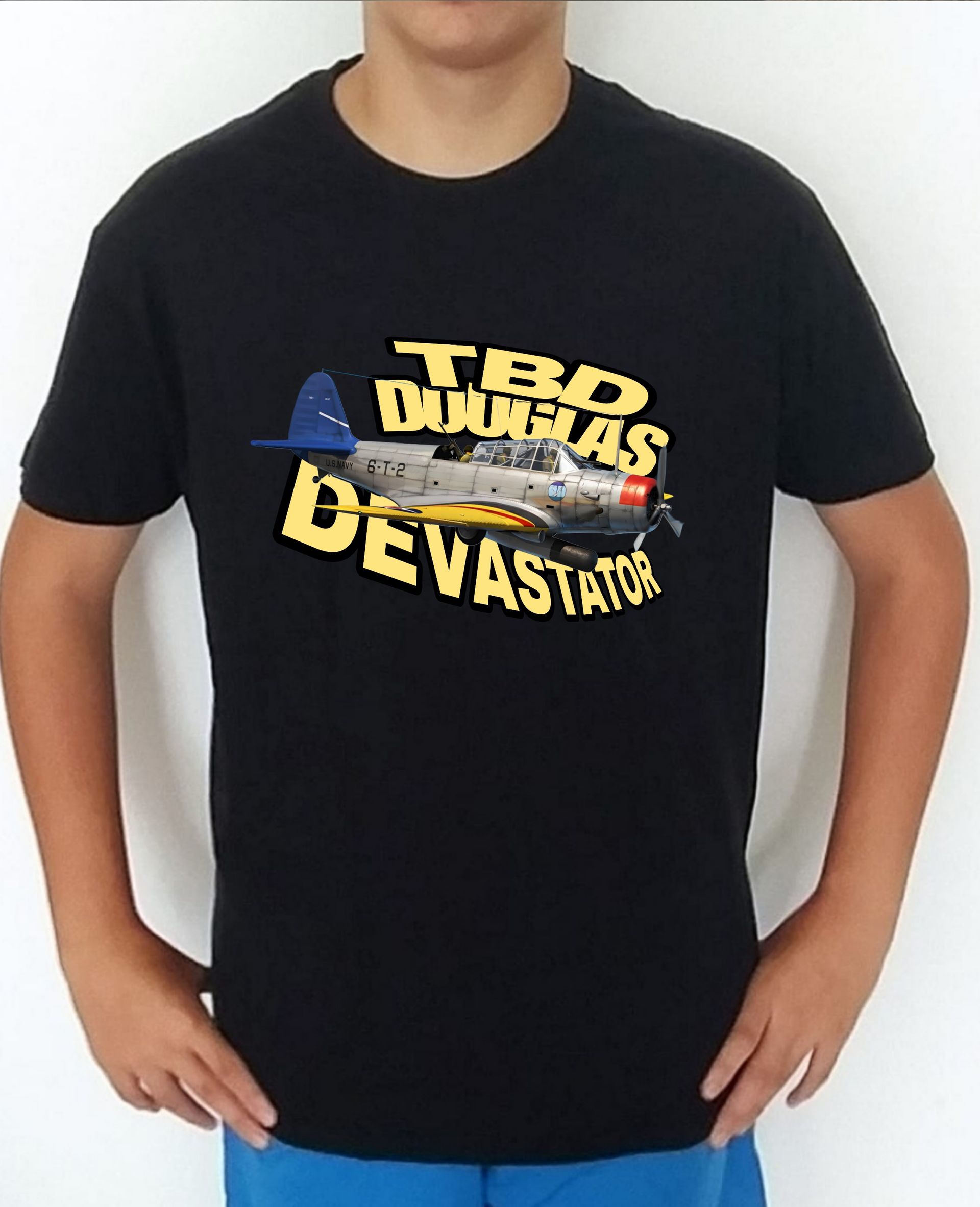 Camiseta aviones combate Usa Douglas TBD Devastator nº3 Camiseta, t-shirt, playera, del catálogo de CamisetasMilitares.com en la colección aviones de combate 2 W.W. de USA Douglas TBD Devastator