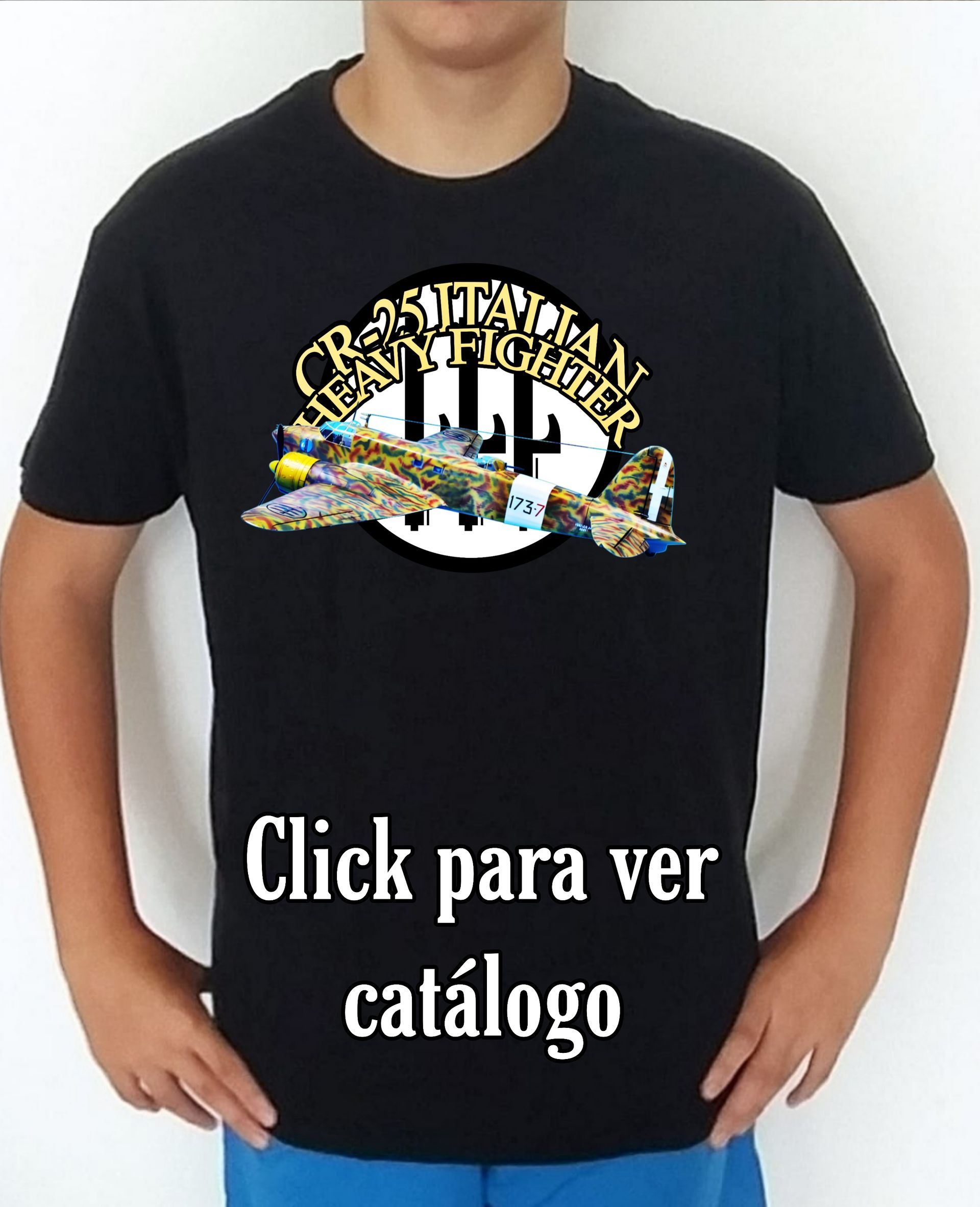 Colección camisetas aviones de combate 2WW Italia FIAT CR-25 Italian Heavy Fighter Camiseta/t-shirt/playera, del catálogo de CamisetasMilitares.com en la colección aviones de combate 2WW Italia FIAT CR-25 Italian Heavy Fighter