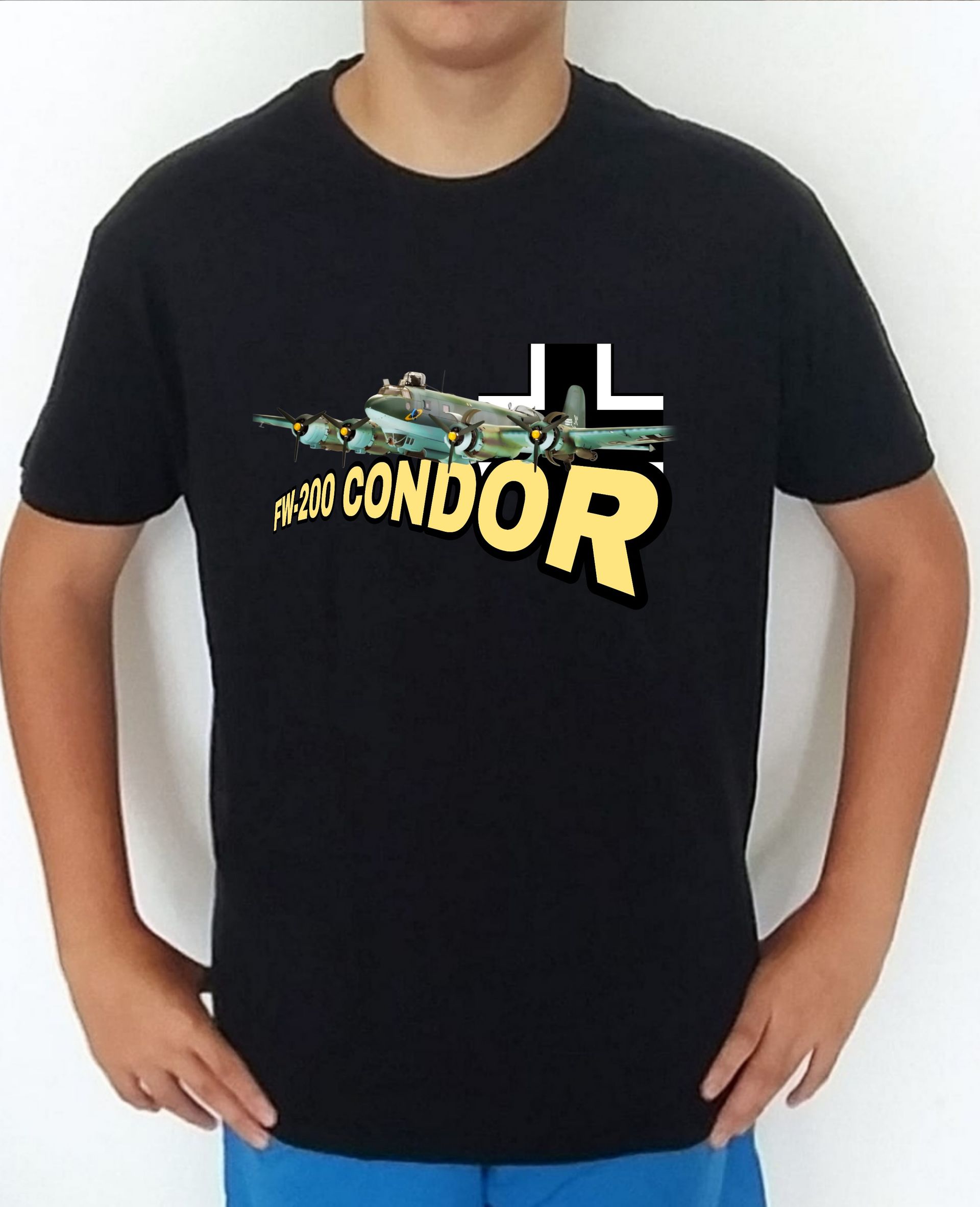 Camiseta aviones combate 2WW Focke Wulf FW-200 Condor nº4 Camiseta, t-shirt, playera, del catálogo de CamisetasMilitares.com  en la colección aviones de combate 2 W.W. de Alemania Focke Wulf FW-200 Condor