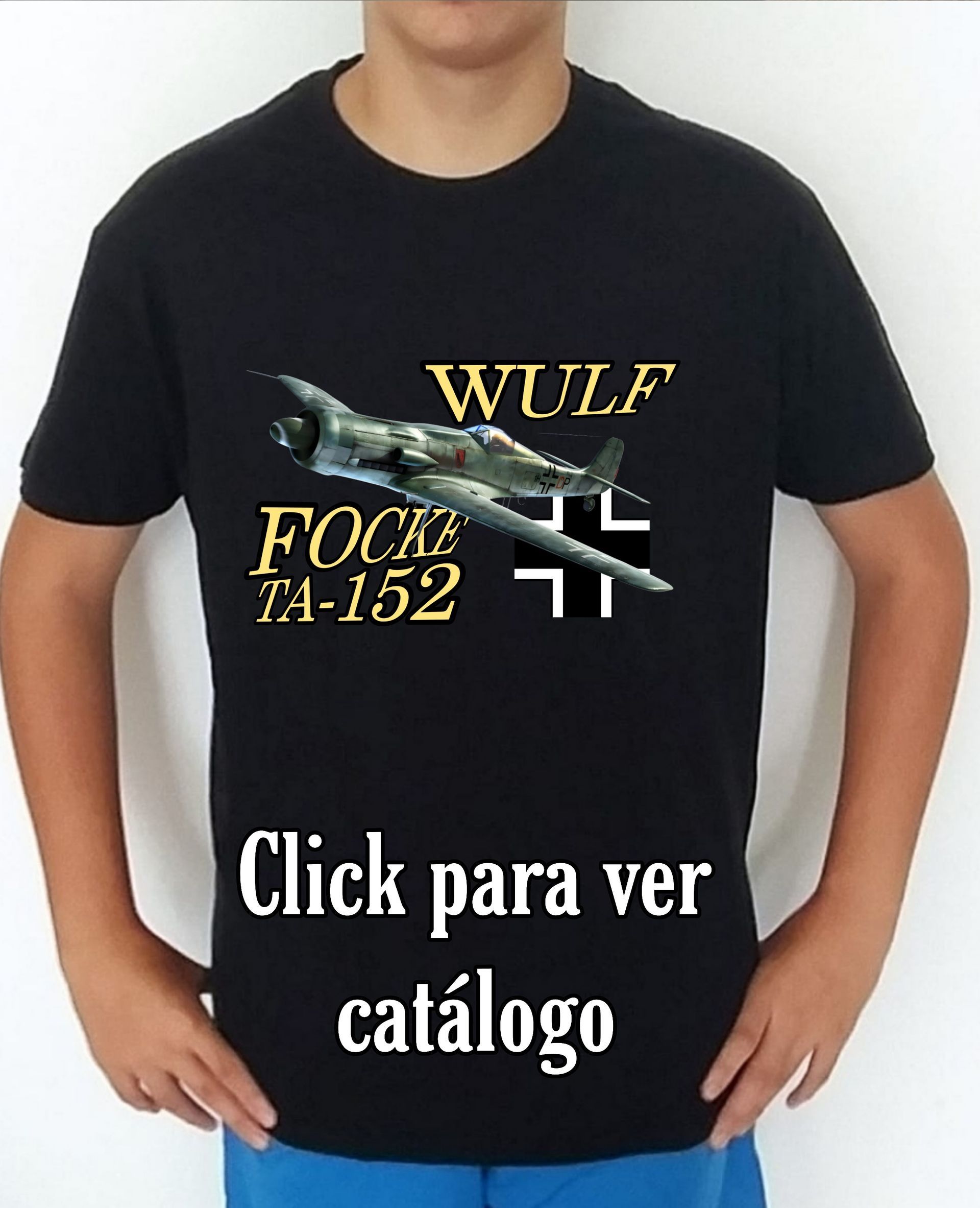 Colección camisetas aviones de combate 2WW Alemania Focke Wulf TA-152 Camiseta/t-shirt/playera, del catálogo de CamisetasMilitares.com  en la colección aviones de combate 2WW Alemania Focke Wulf TA-152