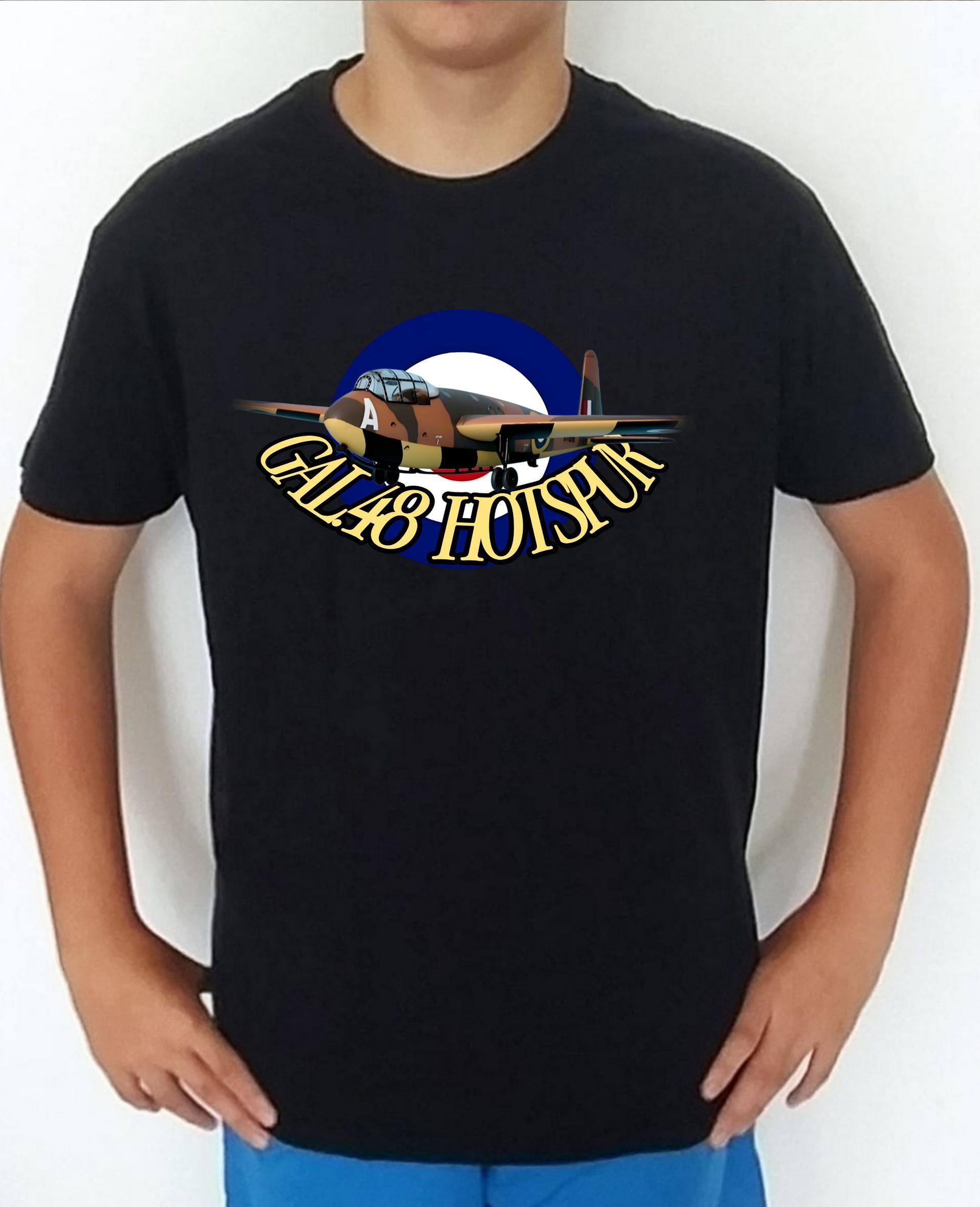 Camiseta aviones combate 2WW UK GAL 48 Hotspur nº 2 Camiseta, t-shirt, playera, del catálogo de CamisetasMilitares.com en la colección aviones de combate 2 W.W. de UK Inglaterra GAL 48 Hotspur