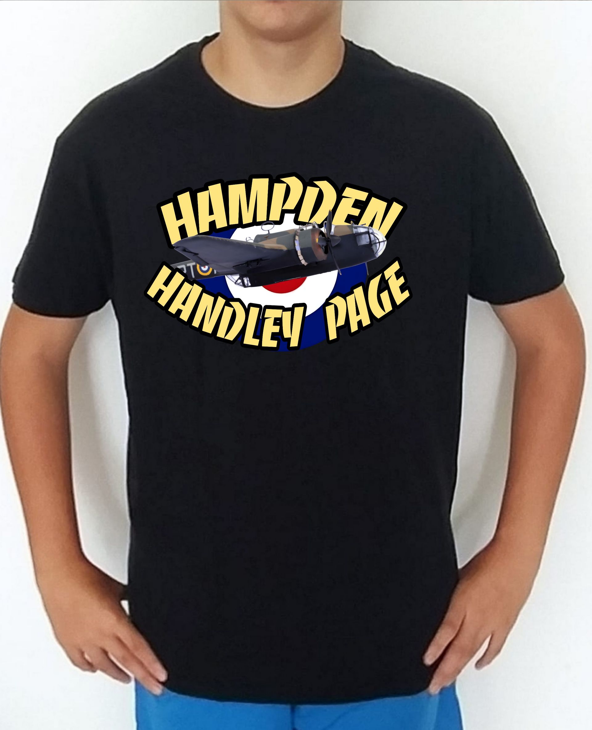 Camiseta aviones combate UK Handley Page Hampden nº3 Camiseta, t-shirt, playera, del catálogo de CamisetasMilitares.com en la colección aviones de combate 2 W.W. de UK Inglaterra Handley Page Hampden