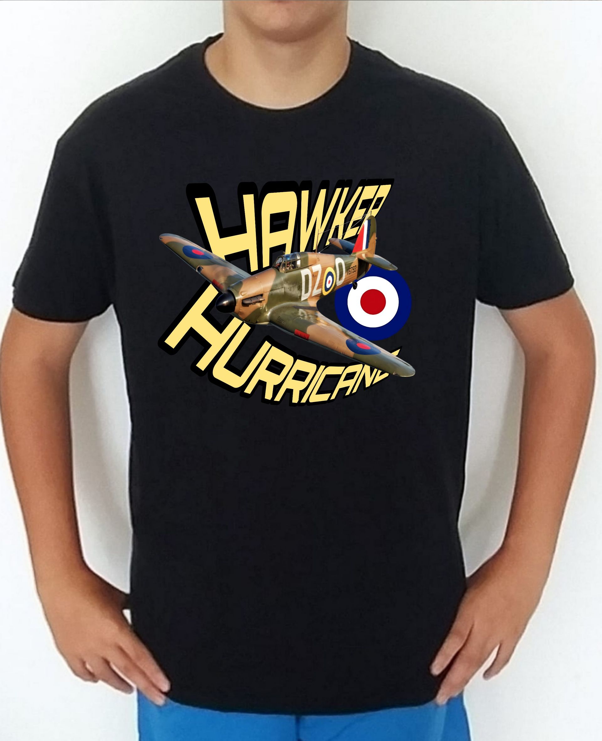 Camiseta aviones combate 2WW UK Hawker Hurricane nº4 Camiseta, t-shirt, playera, del catálogo de CamisetasMilitares.com en la colección aviones de combate 2 W.W. de UK Inglaterra Hawker Hurricane