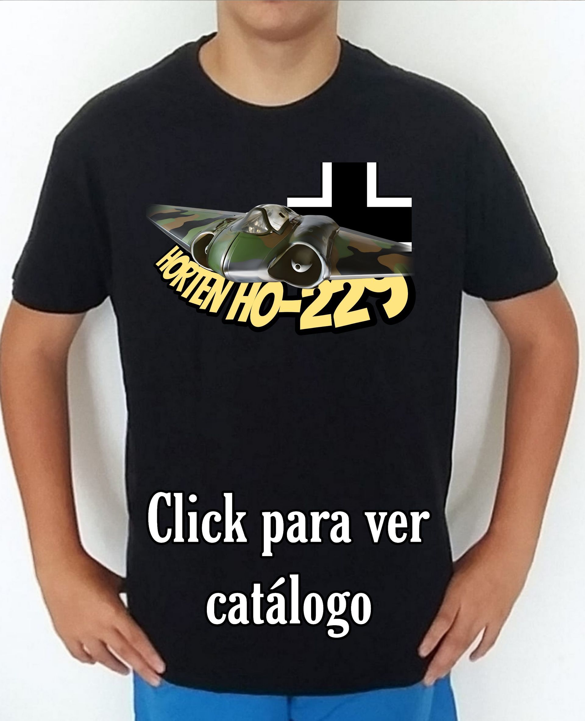 Colección camisetas aviones de combate 2WW Alemania Horten Ho-229 Camiseta/t-shirt/playera, del catálogo de CamisetasMilitares.com en la colección aviones de combate 2WW Alemania Horten Ho-229