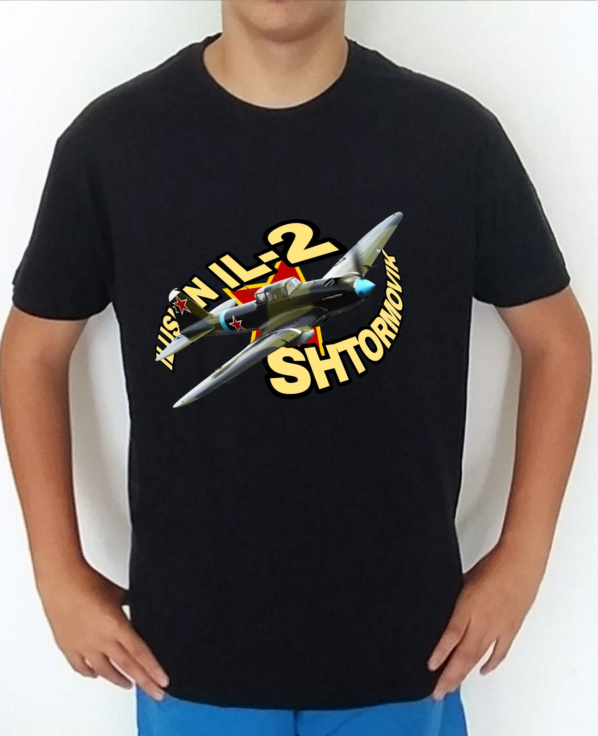 Camiseta aviones combate Rusia Ilyushin IL-2 nº3 Camiseta, t-shirt, playera, del catálogo de CamisetasMilitares.com  en la colección aviones de combate 2 W.W. de Rusia Ilyushin IL-2