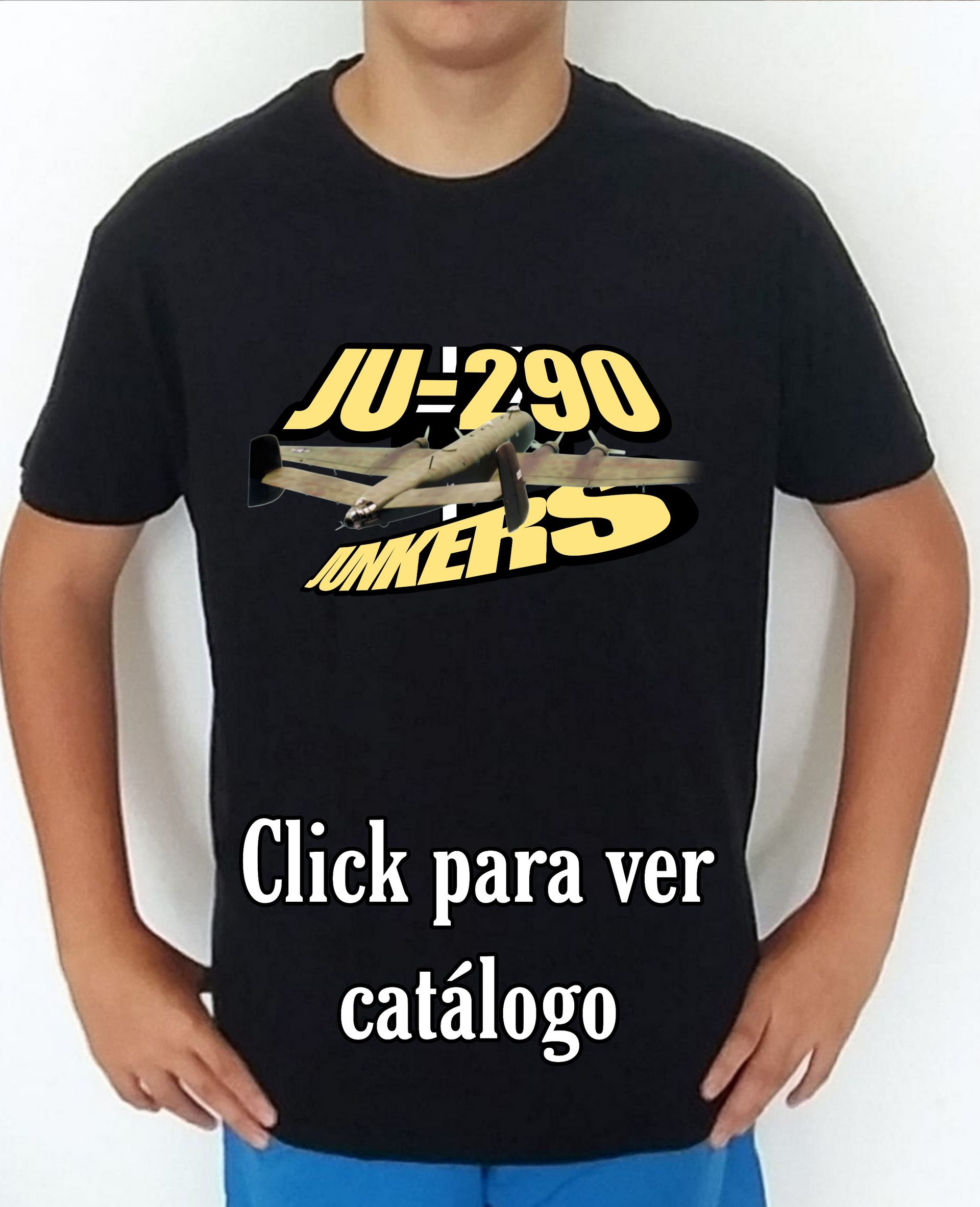 Colección camisetas aviones de combate 2WW Alemania Junkers JU-290 Camiseta/t-shirt/playera, del catálogo de CamisetasMilitares.com  en la colección aviones de combate 2WW Alemania Junkers JU-290