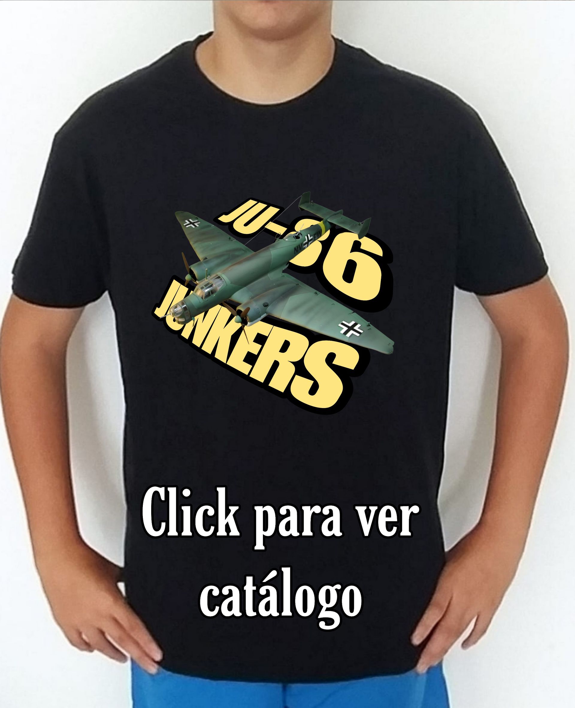 Colección camisetas aviones de combate 2WW Alemania Junkers JU-86 Camiseta/t-shirt/playera, del catálogo de CamisetasMilitares.com  en la colección aviones de combate 2WW Alemania Junkers JU-86