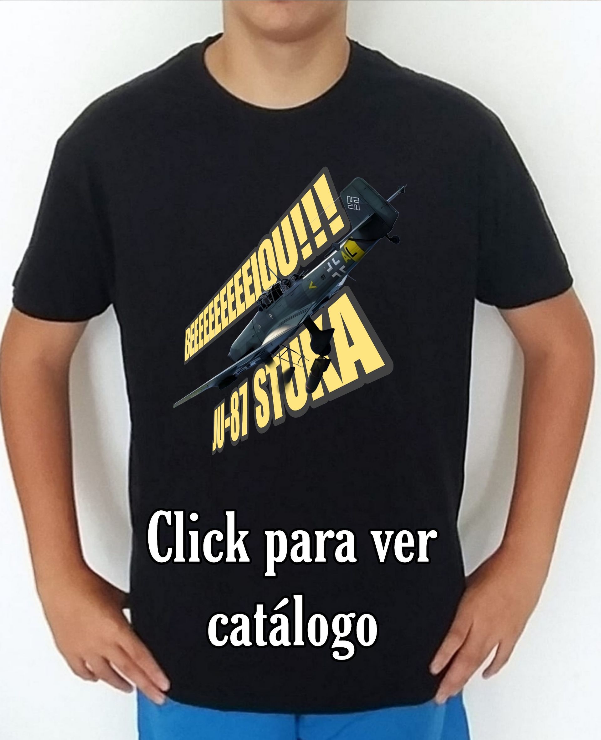 Colección camisetas aviones de combate 2WW Alemania Junkers JU-87 Stuka Camiseta/t-shirt/playera, del catálogo de CamisetasMilitares.com en la colección aviones de combate 2WW Alemania Junkers JU-87 Stuka