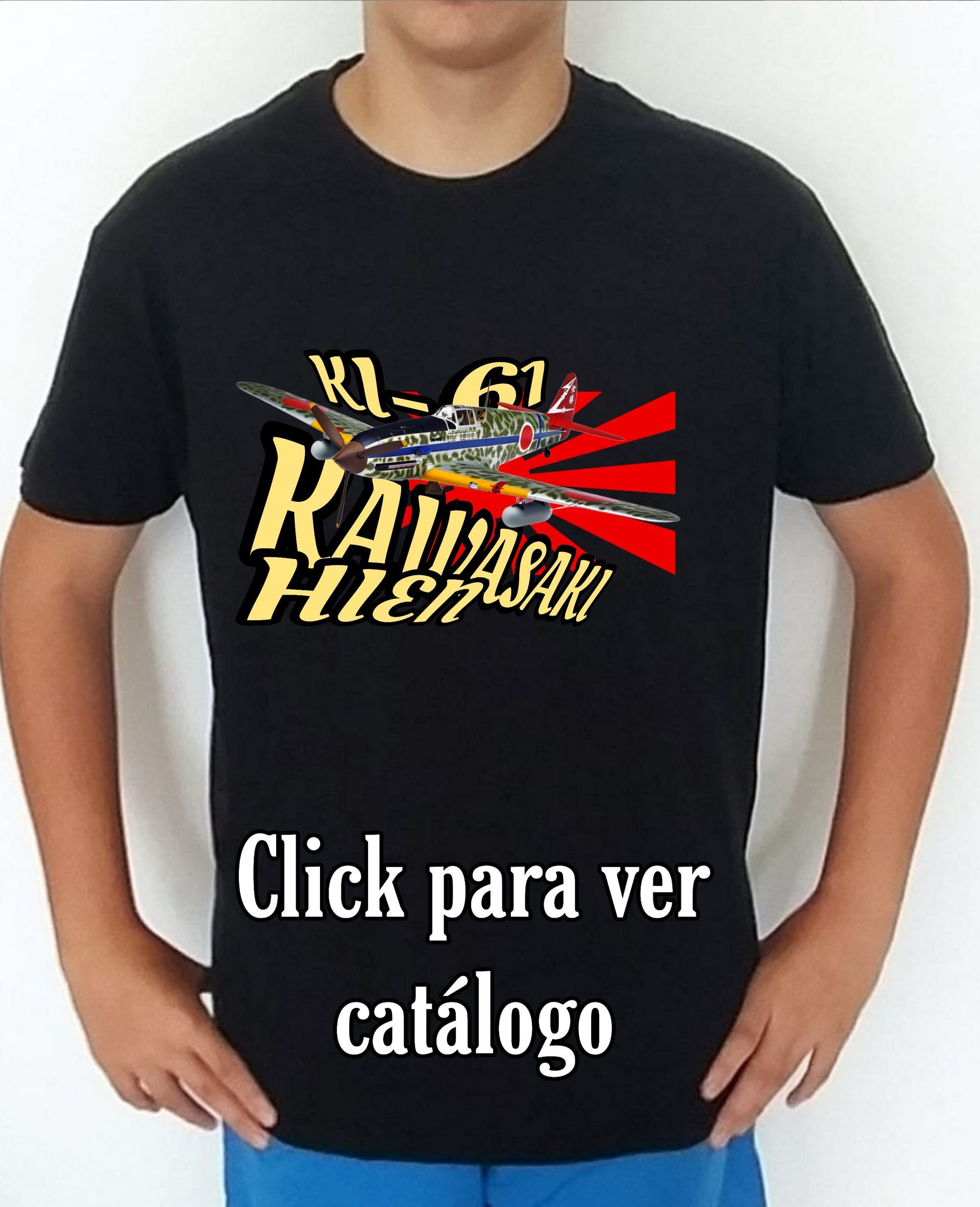Colección camisetas aviones de combate 2WW Japón Kawasaki Ki-61 Hien Camiseta/t-shirt/playera, del catálogo de CamisetasMilitares.com  en la colección aviones de combate 2WW Japón Kawasaki Ki-61 Hien
