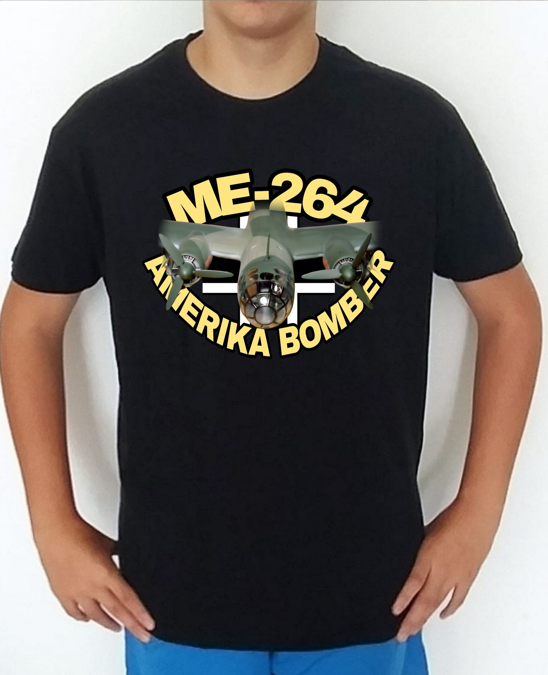 Camiseta aviones combate 2WW Alemania Messerschmitt ME264 Amerika Bomber nº 2 Camiseta, t-shirt, playera, del catálogo de CamisetasMilitares.com en la colección aviones de combate 2 W.W. de Alemania Messerschmitt ME264 Amerika Bomber