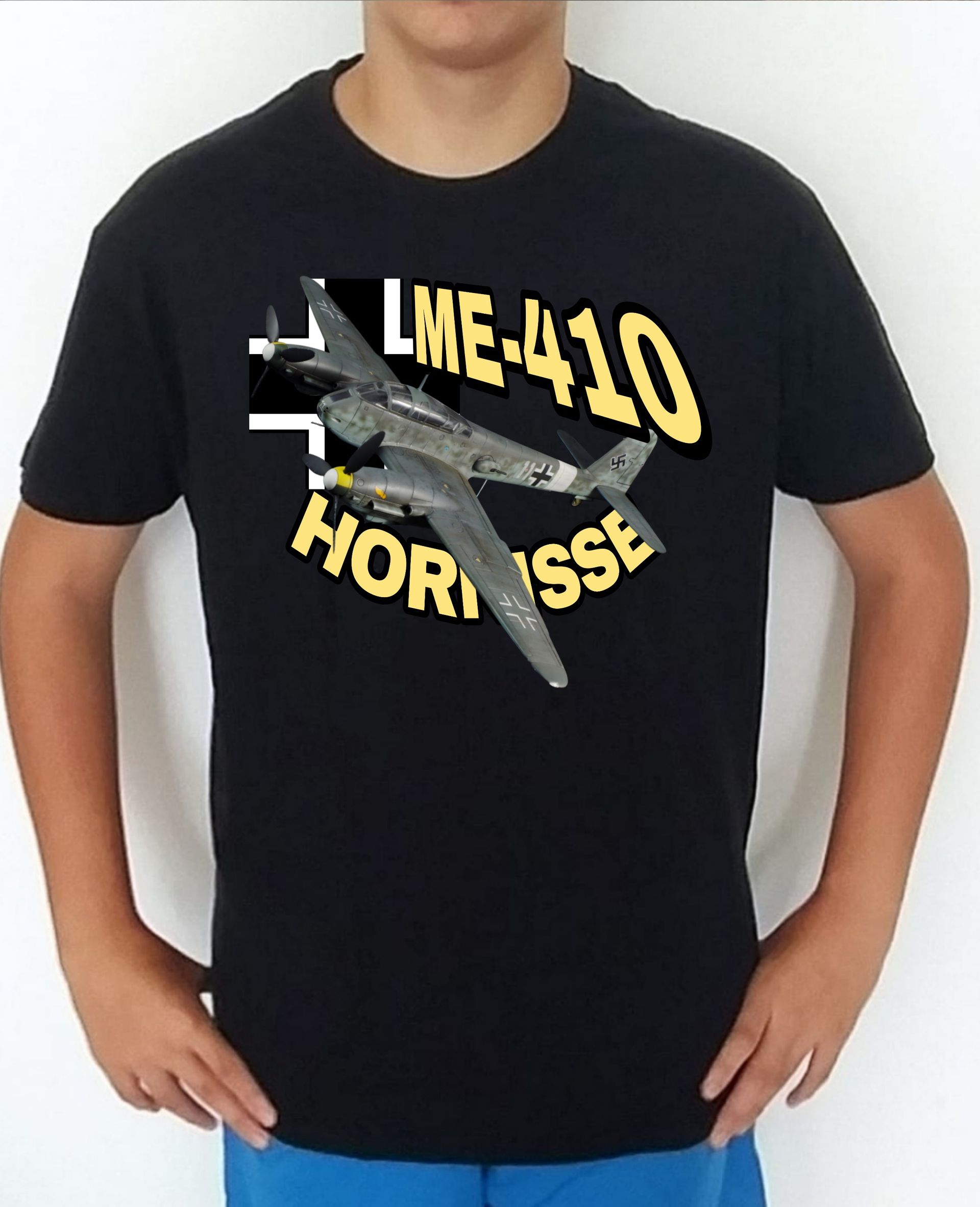 Camiseta aviones combate 2WW Alemania Messerschmitt ME410 Hornisse nº3 Camiseta, t-shirt, playera, del catálogo de CamisetasMilitares.com en la colección aviones de combate 2 W.W. de Alemania Messerschmitt ME410 Hornisse