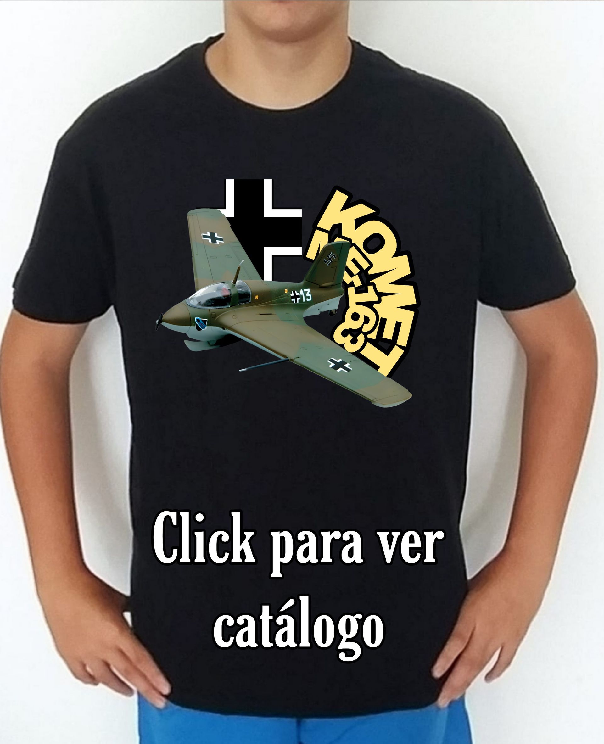 Colección camisetas aviones de combate 2WW Alemania Messerschmitt ME-163 Komet Camiseta/t-shirt/playera, del catálogo de CamisetasMilitares.com en la colección aviones de combate 2WW Alemania Messerschmitt ME-163 Komet