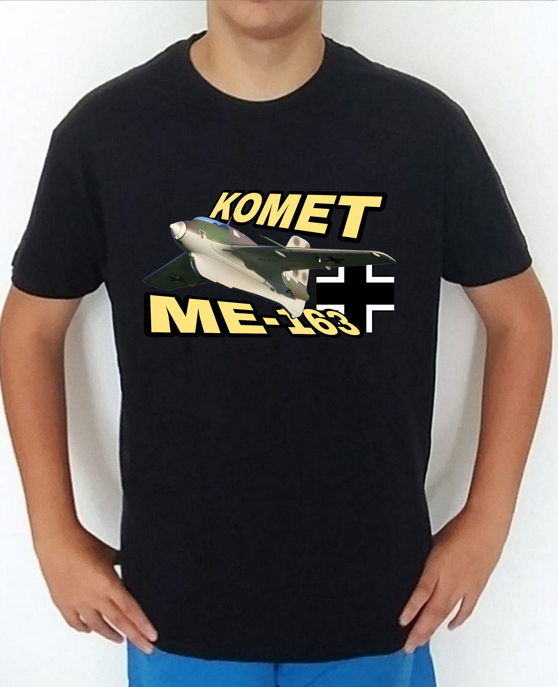 Camiseta aviones combate 2WW Alemania Messerschmitt ME163 Komet nº1 Camiseta, t-shirt, playera, del catálogo de CamisetasMilitares.com en la colección aviones de combate 2 W.W. de Alemania Messerschmitt ME163 Komet