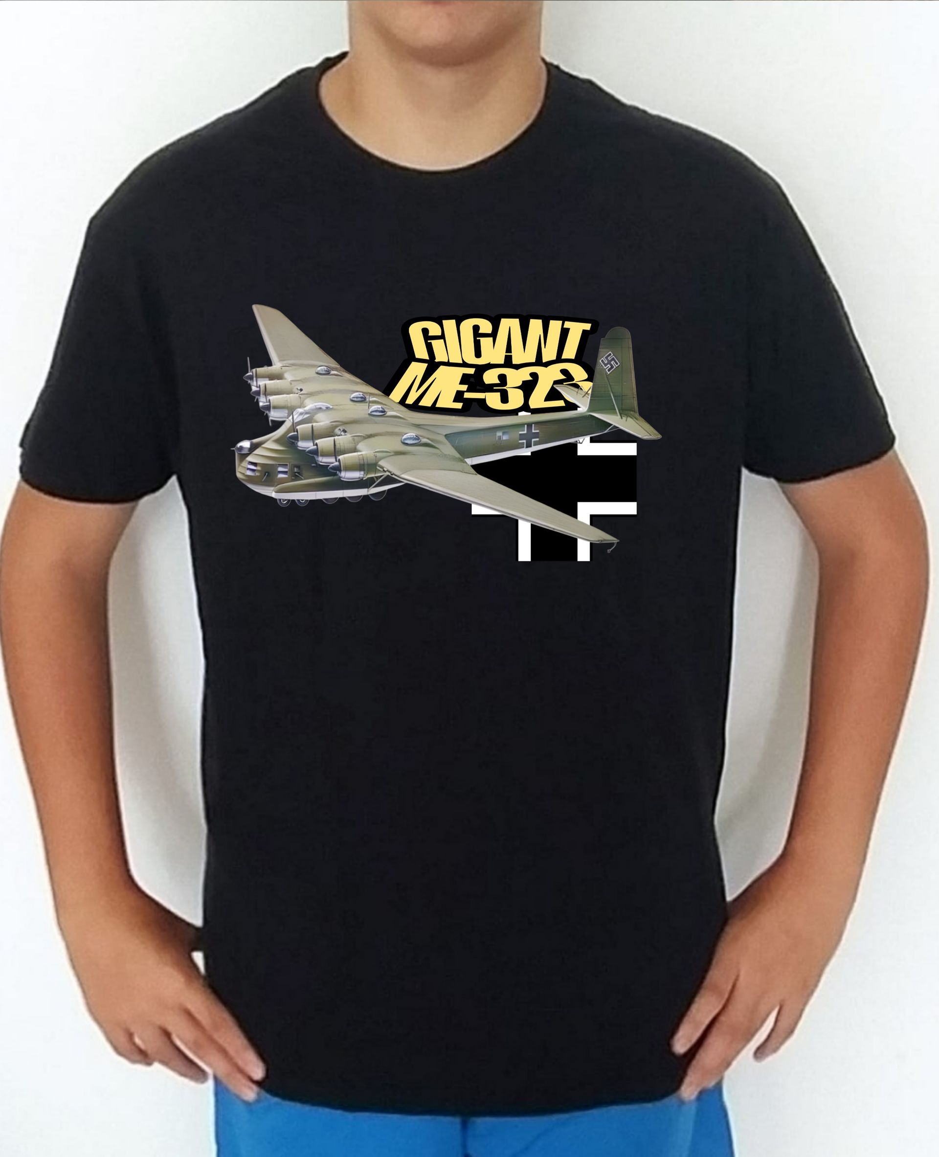 Camiseta aviones combate 2WW Alemania Messerschmitt ME323 nº3 Camiseta, t-shirt, playera, del catálogo de CamisetasMilitares.com en la colección aviones de combate 2 W.W. de Alemania Messerschmitt ME323