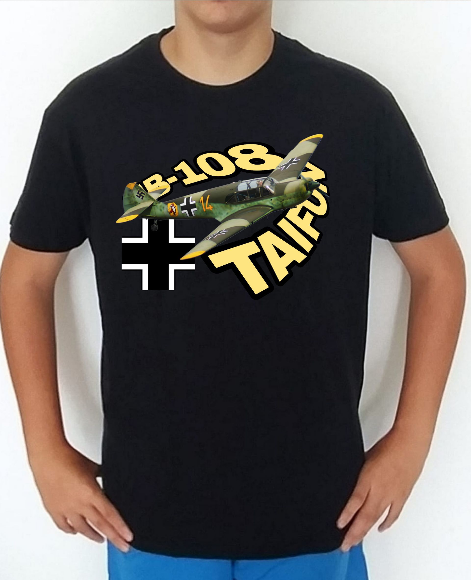 Camiseta aviones combate 2WW Alemania Messerschmitt BF108 Taifun nº1 Camiseta, t-shirt, playera, del catálogo de CamisetasMilitares.com  en la colección aviones de combate 2 W.W. de Alemania Messerschmitt BF108 Taifun