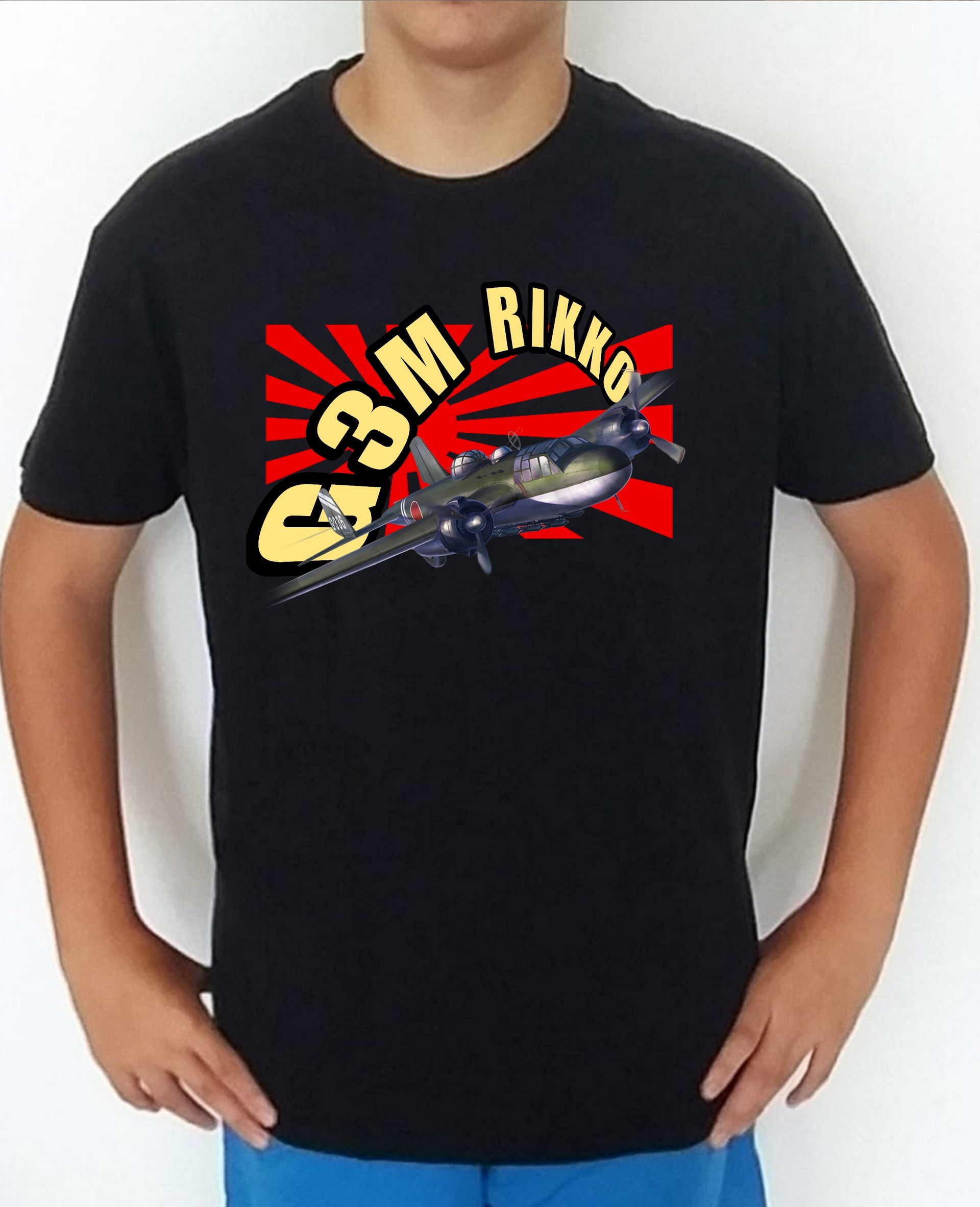 Camiseta aviones combate 2WW Japón Mitsubishi G3M Rikko nº 2 Camiseta, t-shirt, playera, del catálogo de CamisetasMilitares.com en la colección aviones de combate 2 W.W. de Japón Mitsubishi G3M Rikko