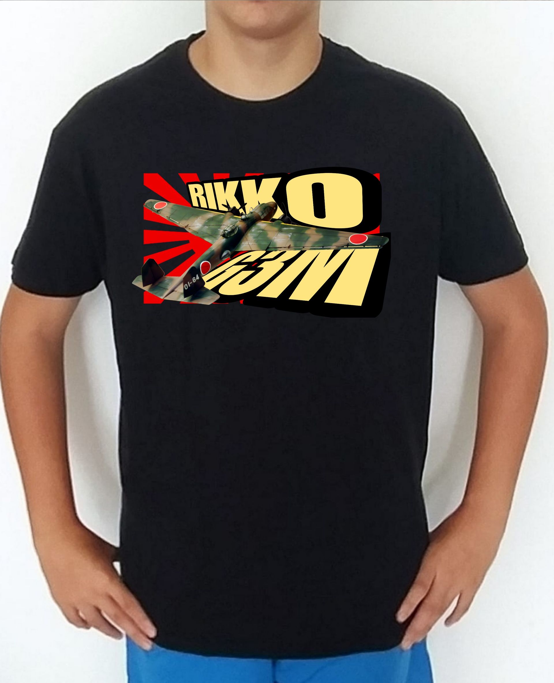 Camiseta aviones combate 2WW Japón Mitsubishi G3M Rikko nº4 Camiseta, t-shirt, playera, del catálogo de CamisetasMilitares.com en la colección aviones de combate 2 W.W. de Japón Mitsubishi G3M Rikko