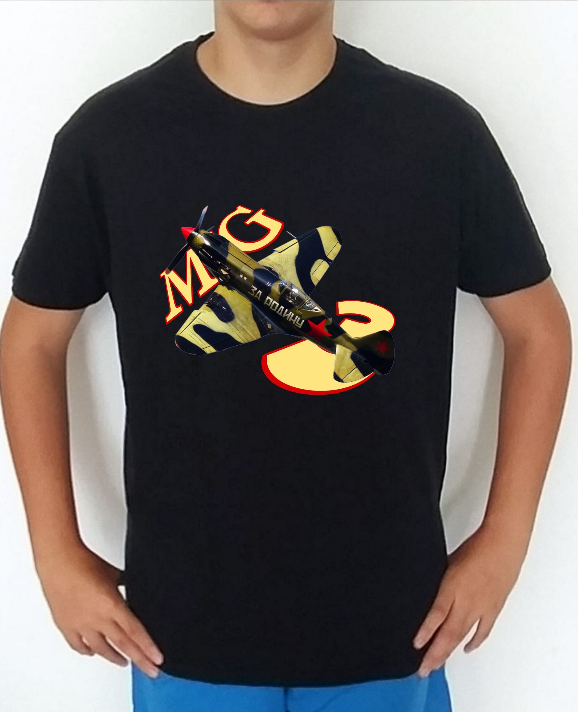 Camiseta aviones combate 2WW Rusia Mikoyan Gurevich Mig-3 nº4 Camiseta, t-shirt, playera, del catálogo de CamisetasMilitares.com  en la colección aviones de combate 2 W.W. de Rusia Mikoyan Gurevich Mig-3