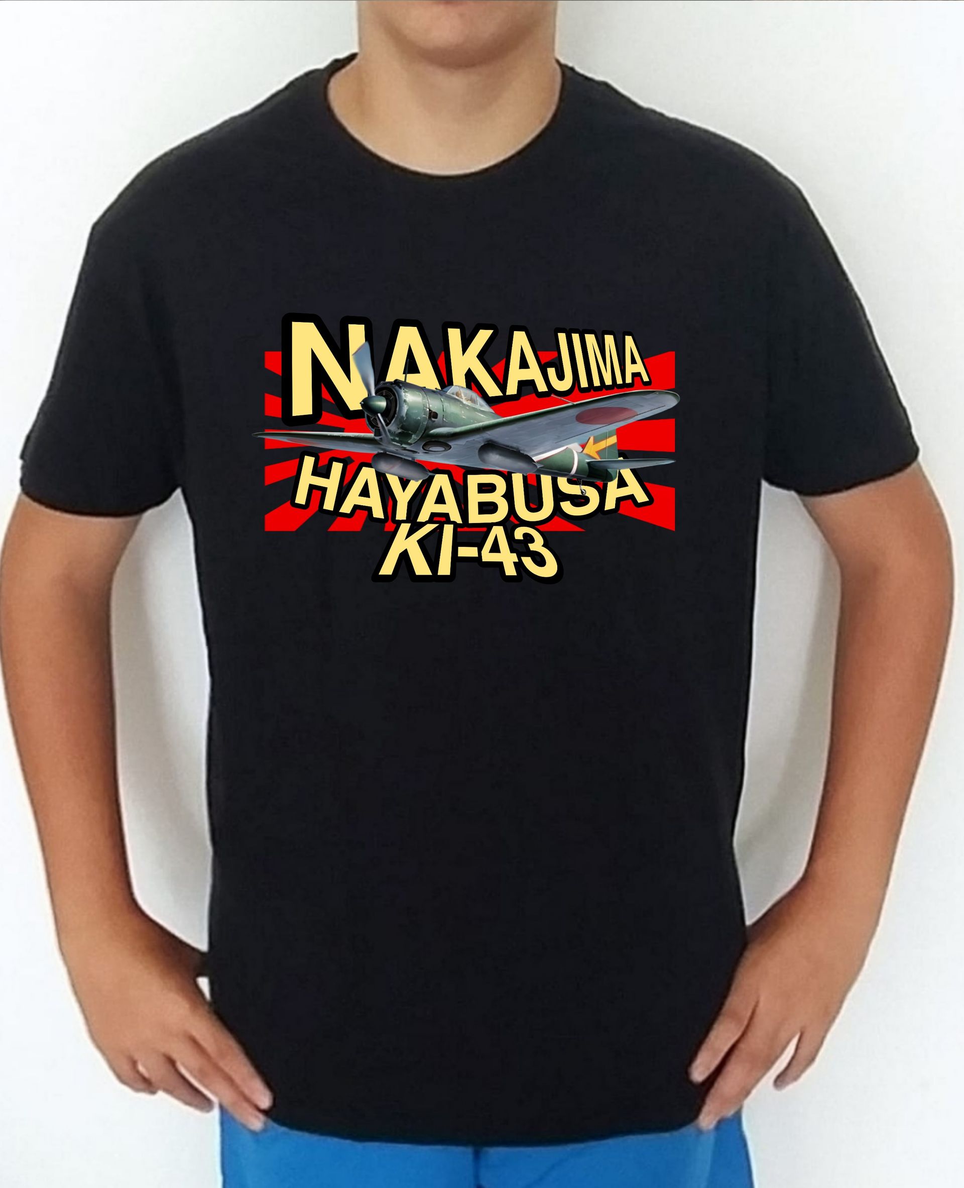 Camiseta aviones combate 2WW Japón Nakajima KI-43 Hayabusa nº1 Camiseta, t-shirt, playera, del catálogo de CamisetasMilitares.com en la colección aviones de combate 2 W.W. de Japón Nakajima KI-43 Hayabusa