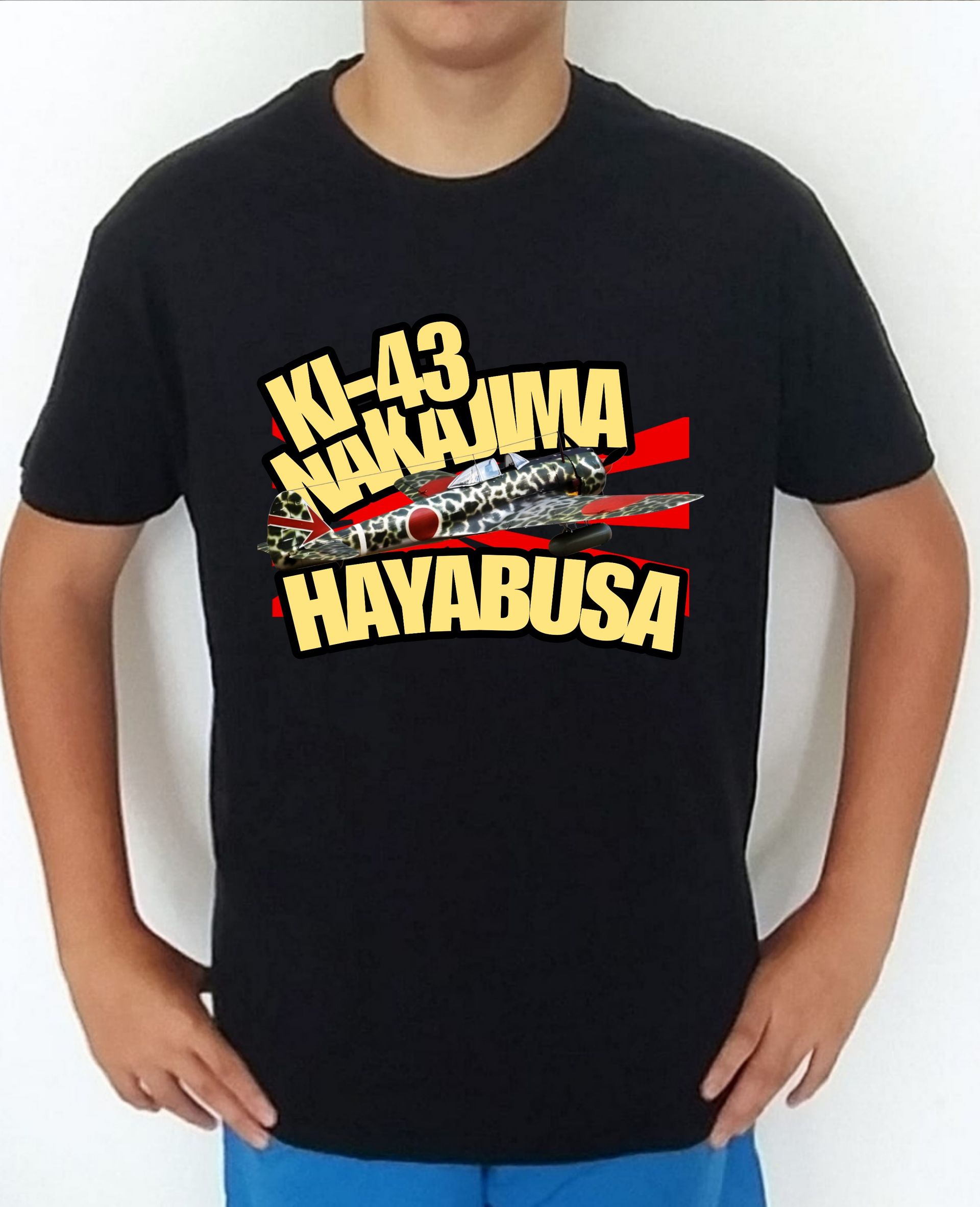 Camiseta aviones combate 2WW Japón Nakajima KI-43 Hayabusa  nº4 Camiseta, t-shirt, playera, del catálogo de CamisetasMilitares.com  en la colección aviones de combate 2 W.W. de Japón Nakajima KI-43 Hayabusa