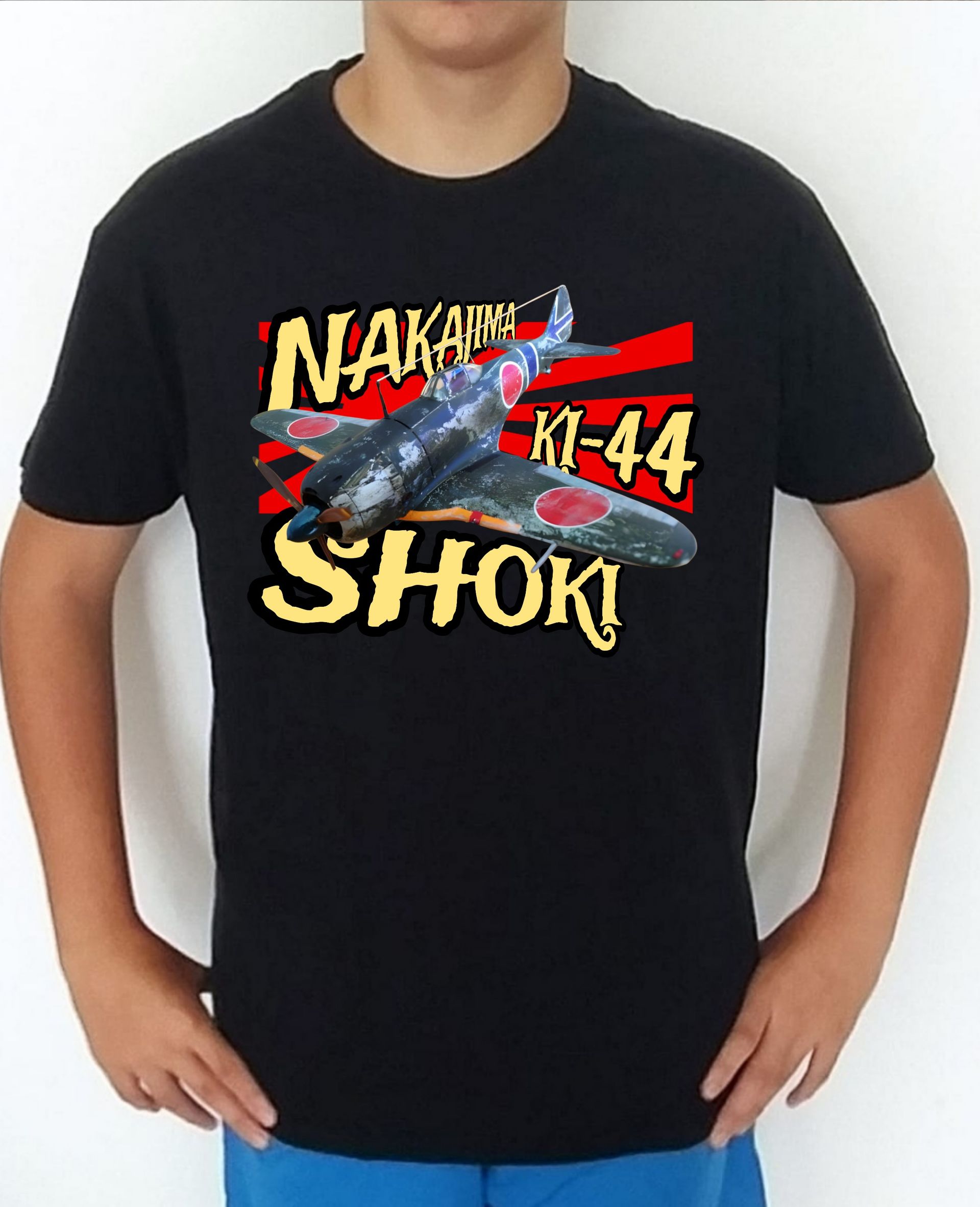 Camiseta aviones combate 2WW Japón Nakajima KI-44 Shoki nº1 Camiseta, t-shirt, playera, del catálogo de CamisetasMilitares.com en la colección aviones de combate 2 W.W. de Japón Nakajima KI-44 Shoki