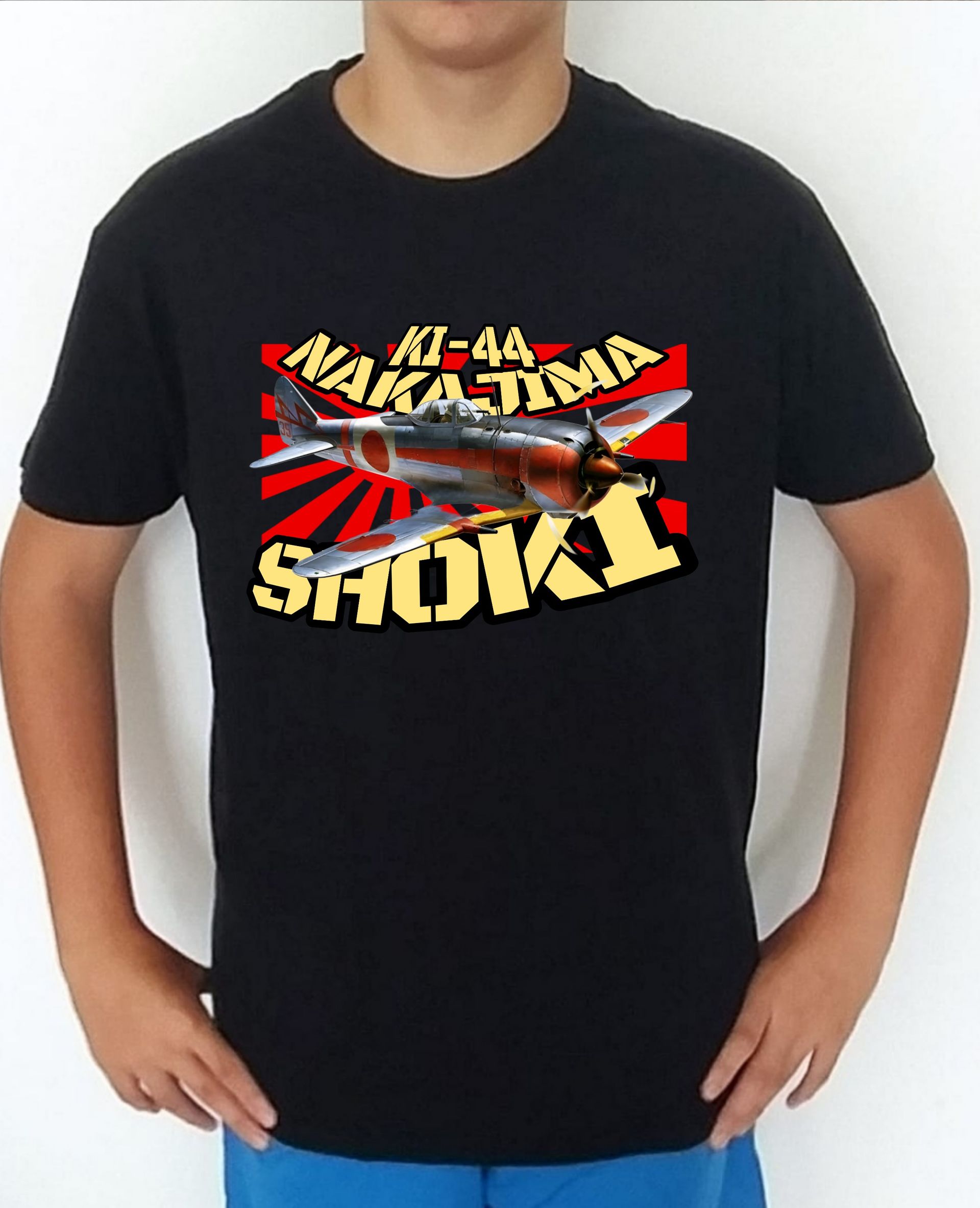 Camiseta aviones combate 2WW Japón Nakajima KI-44 Shoki nº4 Camiseta, t-shirt, playera, del catálogo de CamisetasMilitares.com  en la colección aviones de combate 2 W.W. de Japón Nakajima KI-44 Shoki
