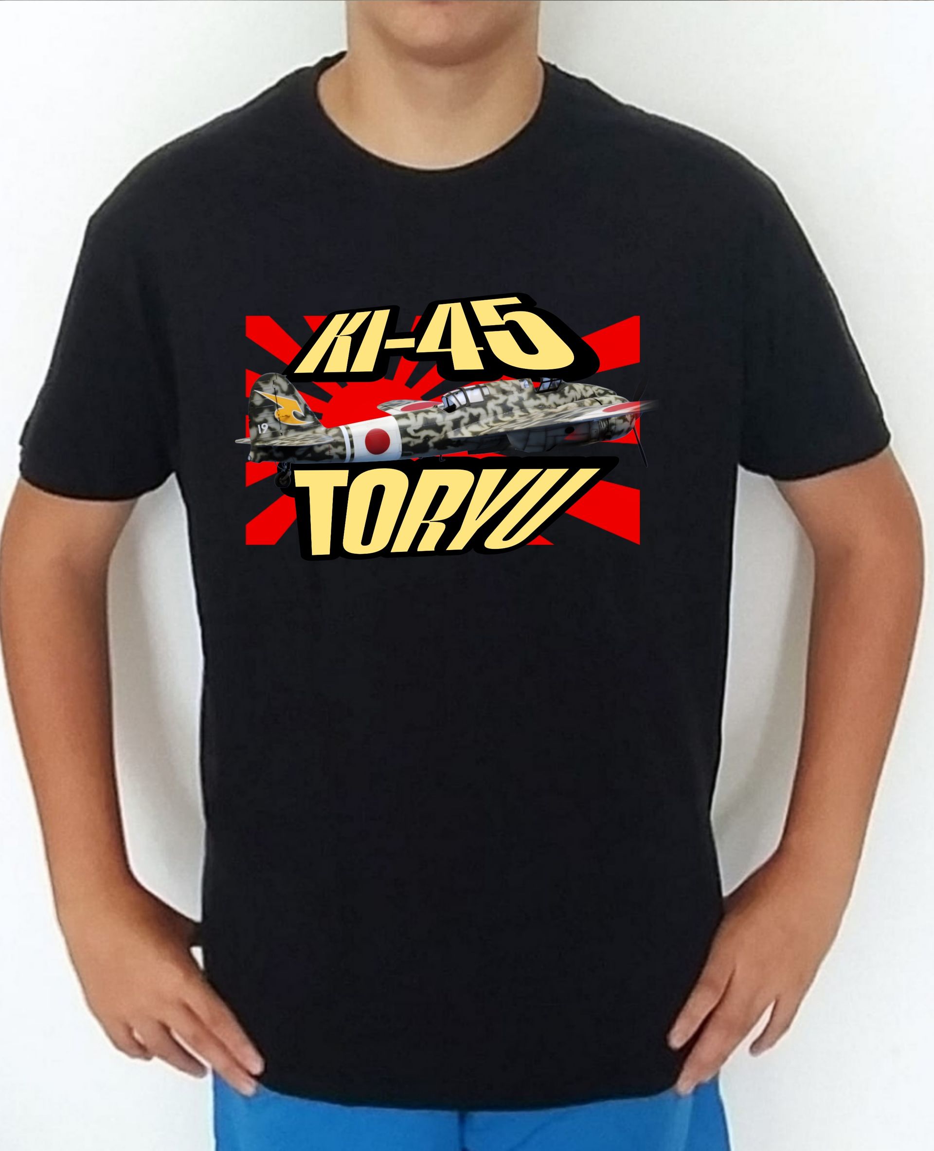 Camiseta aviones combate Japón Nakajima KI-45 Toryu nº3 Camiseta, t-shirt, playera, del catálogo de CamisetasMilitares.com en la colección aviones de combate 2 W.W. de Japón Nakajima KI-45 Toryu