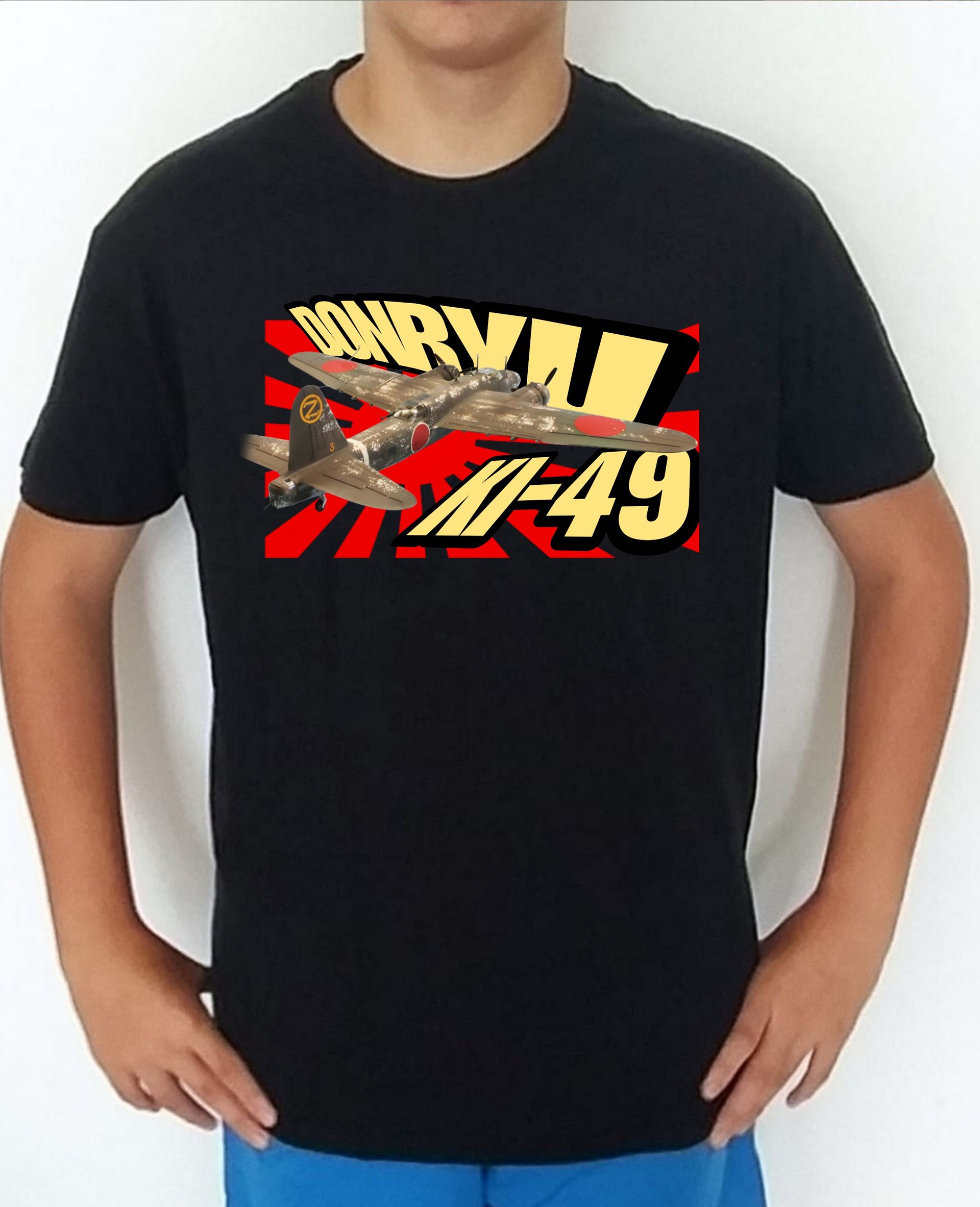 Camiseta aviones combate 2WW Japón Nakjima KI-49 Donryu nº4 Camiseta, t-shirt, playera, del catálogo de CamisetasMilitares.com en la colección aviones de combate 2 W.W. de Japón Nakjima KI-49 Donryu
