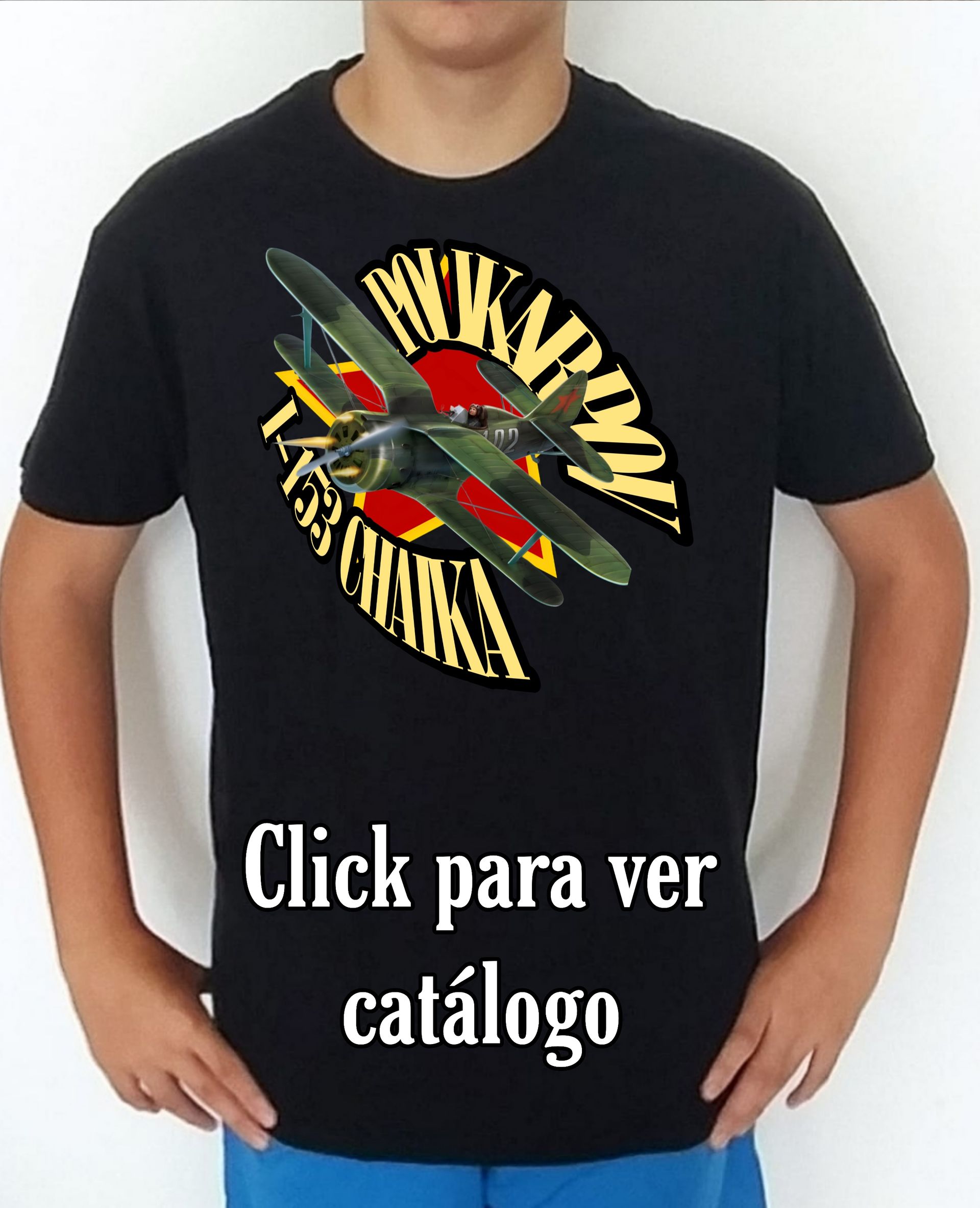 Colección camisetas aviones de combate 2WW Rusia Polikarpov I-153 Camiseta/t-shirt/playera, del catálogo de CamisetasMilitares.com en la colección aviones de combate 2WW Rusia Polikarpov I-153