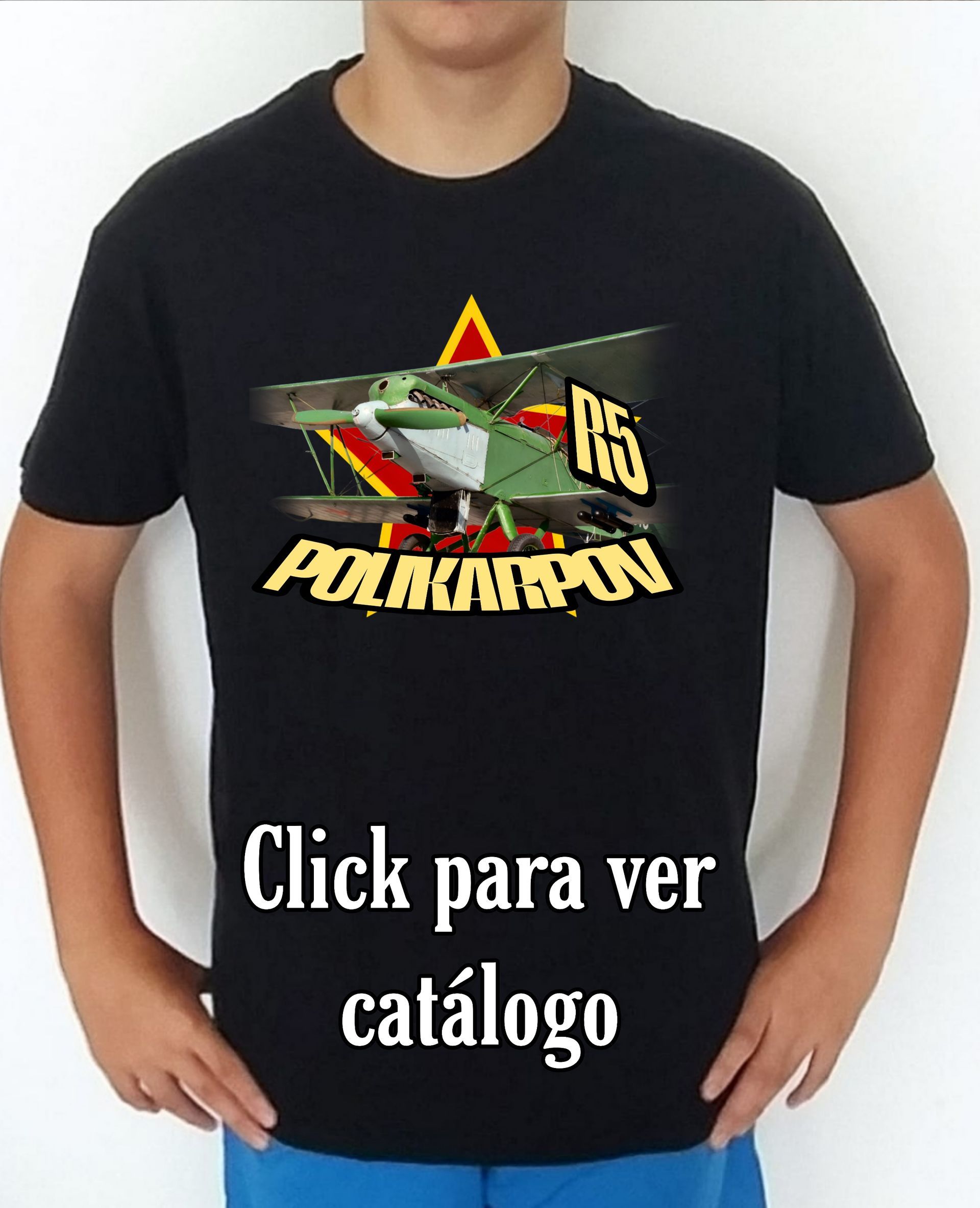 Colección camisetas aviones de combate 2WW Rusia Polikarpov R-5 Camiseta/t-shirt/playera, del catálogo de CamisetasMilitares.com en la colección aviones de combate 2WW Rusia Polikarpov R-5