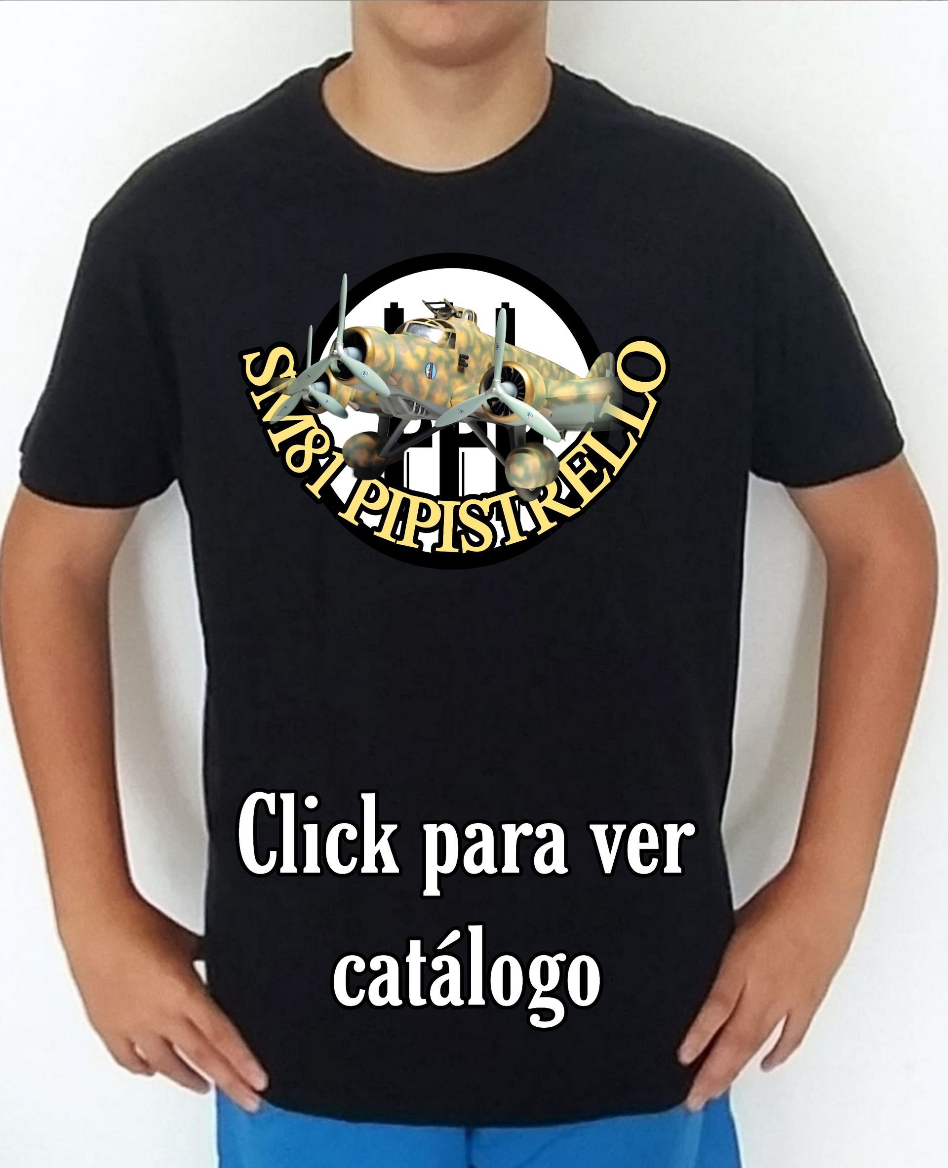 Colección camisetas aviones de combate 2WW Italia Savoia Marchetti SM-81 Pipistrello Camiseta/t-shirt/playera, del catálogo de CamisetasMilitares.com en la colección aviones de combate 2WW Italia Savoia Marchetti SM-81 Pipistrello