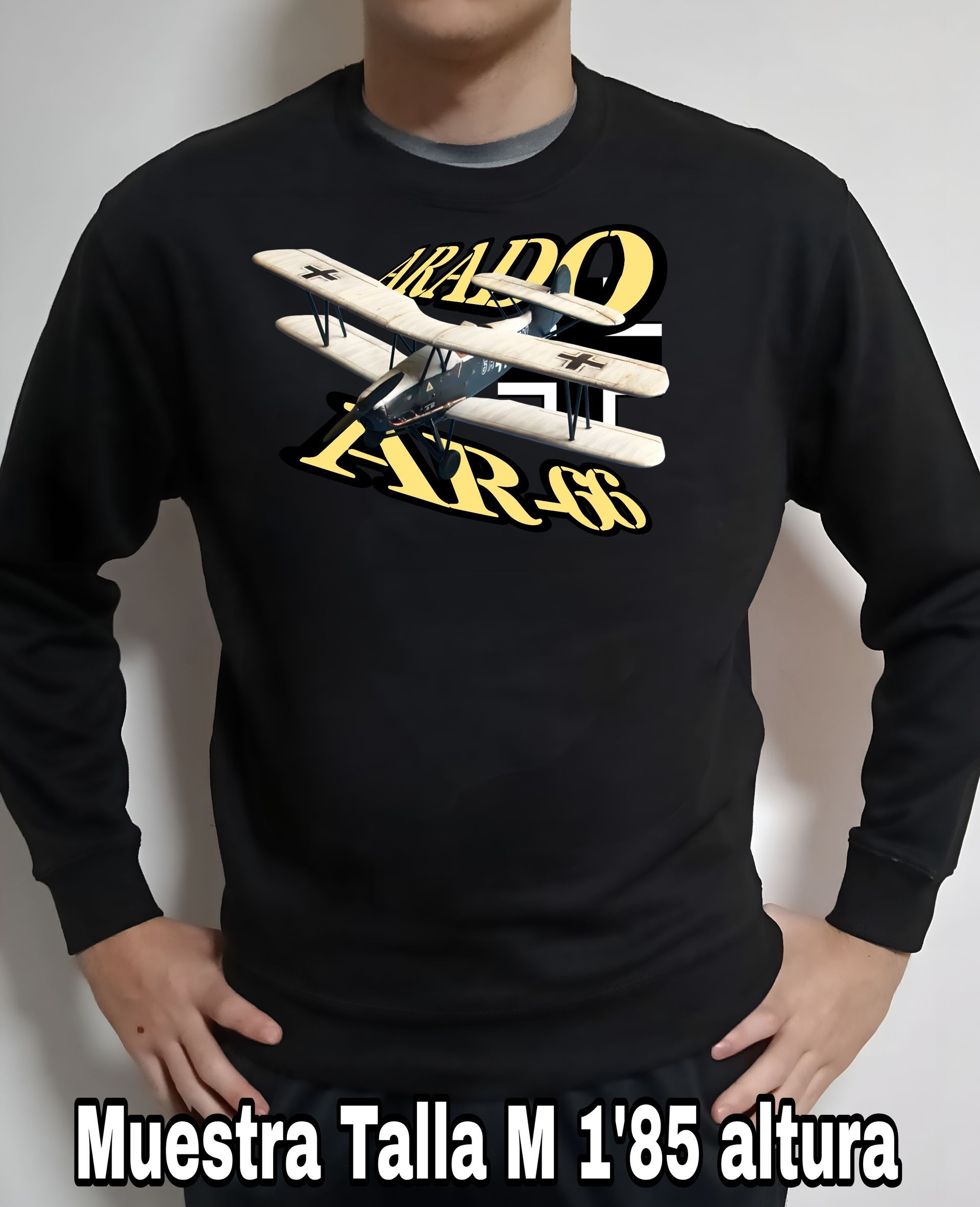 Sudadera aviones combate 2WW Alemania Arado AR-66 nº 2 Sudadera del catálogo de CamisetasMilitares.com en la colección aviones de combate 2 W.W. de Alemania Arado AR-66