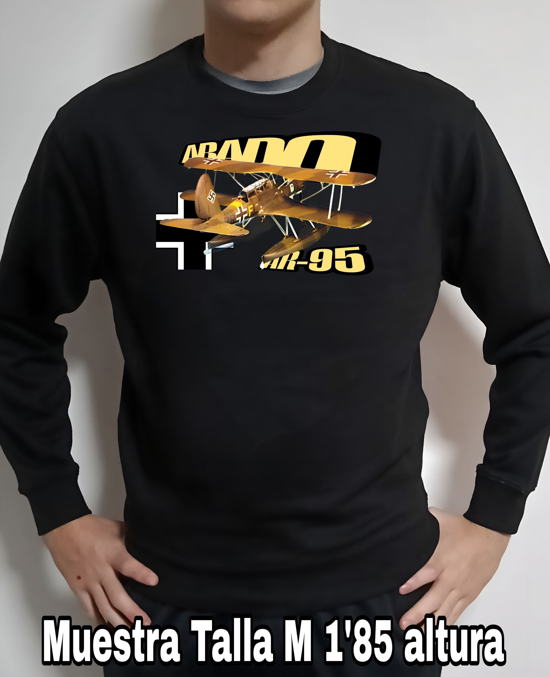 Sudadera aviones combate 2WW Alemania Arado AR-95 nº3 Sudadera del catálogo de CamisetasMilitares.com en la colección aviones de combate 2 W.W. de Alemania Arado AR-95