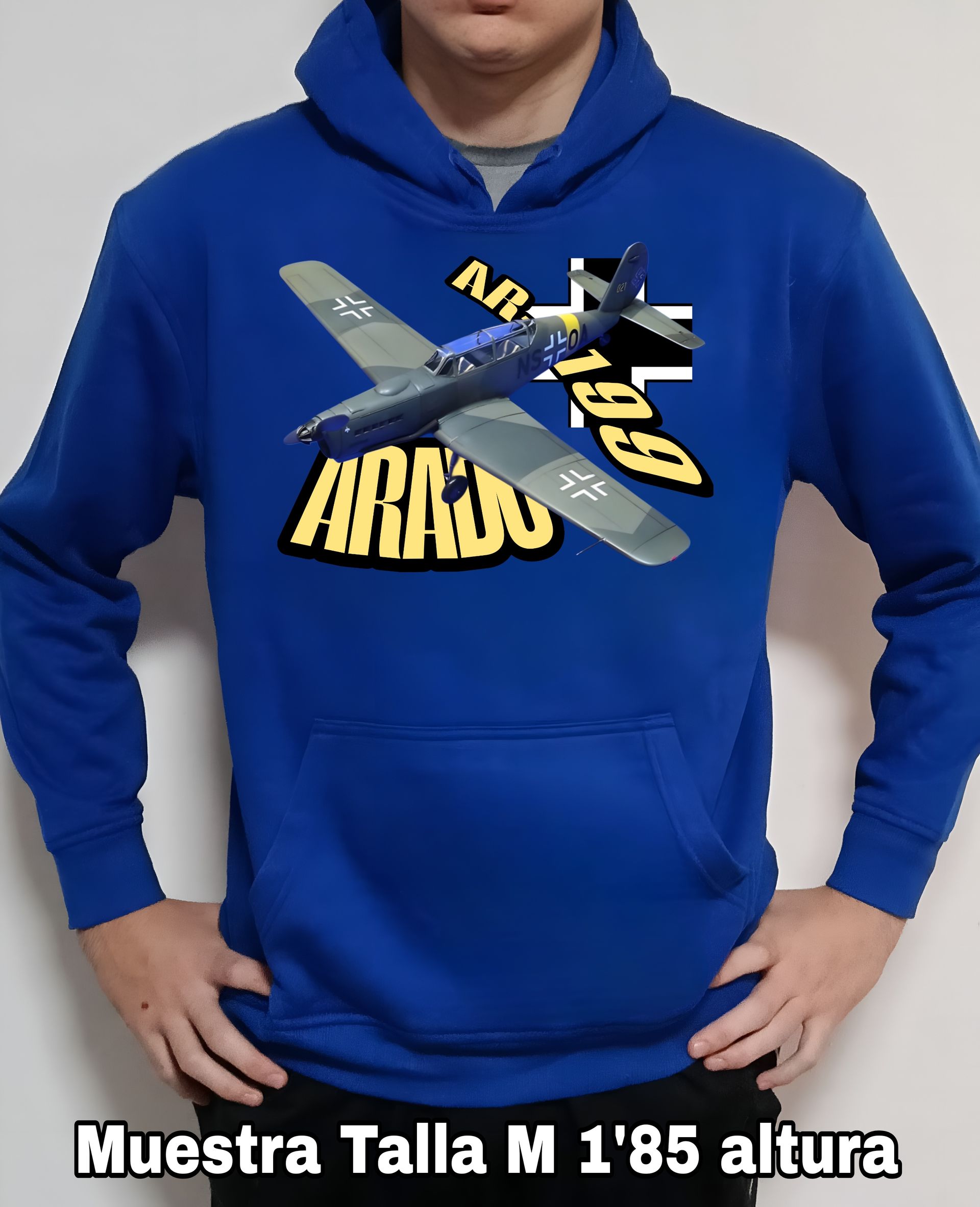 Sudadera con capucha aviones combate 2WW Alemania Arado AR-199 nº 2 Sudadera con capucha del catálogo de CamisetasMilitares.com en la colección aviones de combate 2 W.W. de Alemania Arado AR-199