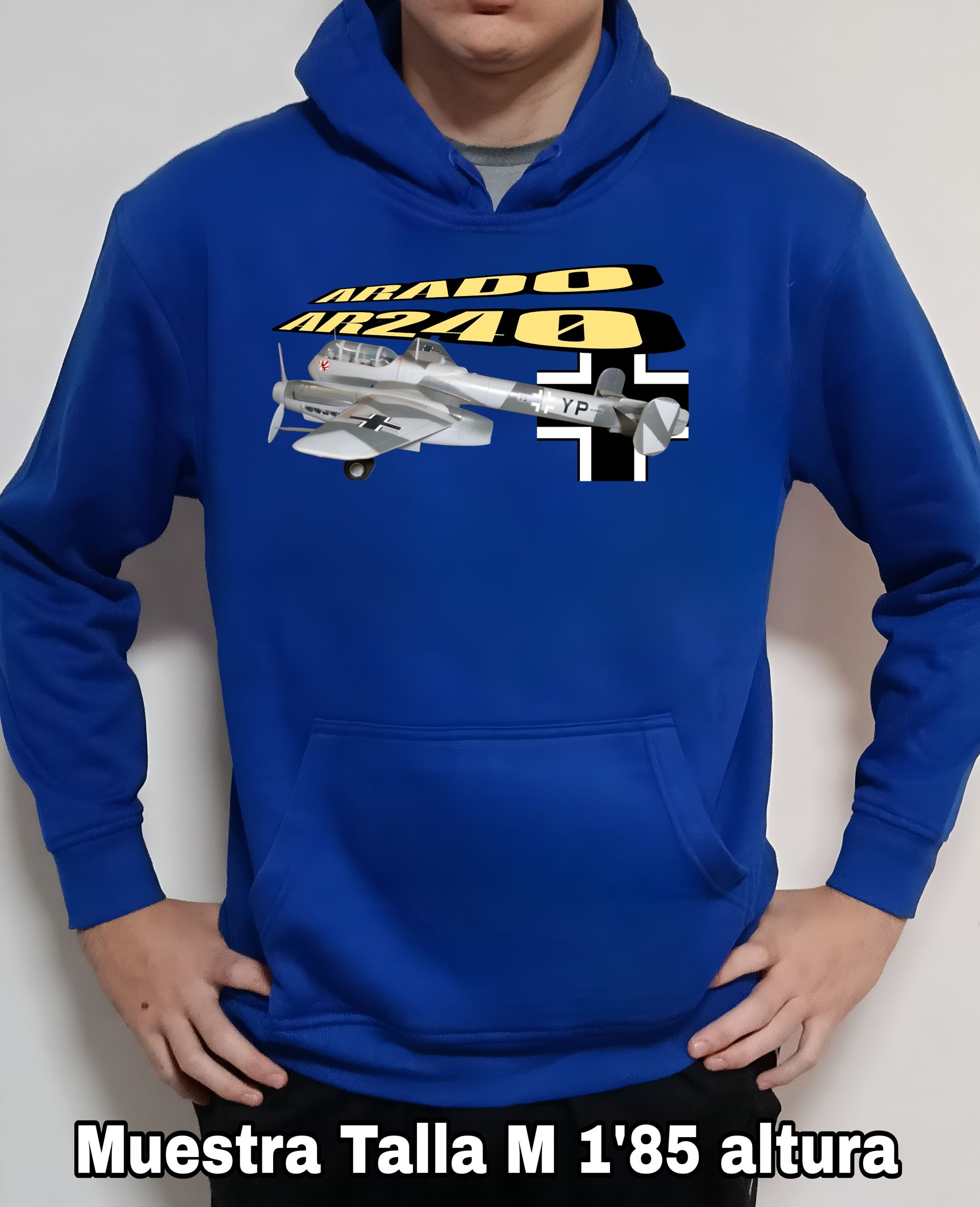 Sudadera con capucha aviones combate 2WW Alemania Arado AR-240 nº3 Sudadera con capucha del catálogo de CamisetasMilitares.com en la colección aviones de combate 2 W.W. de Alemania Arado AR-240